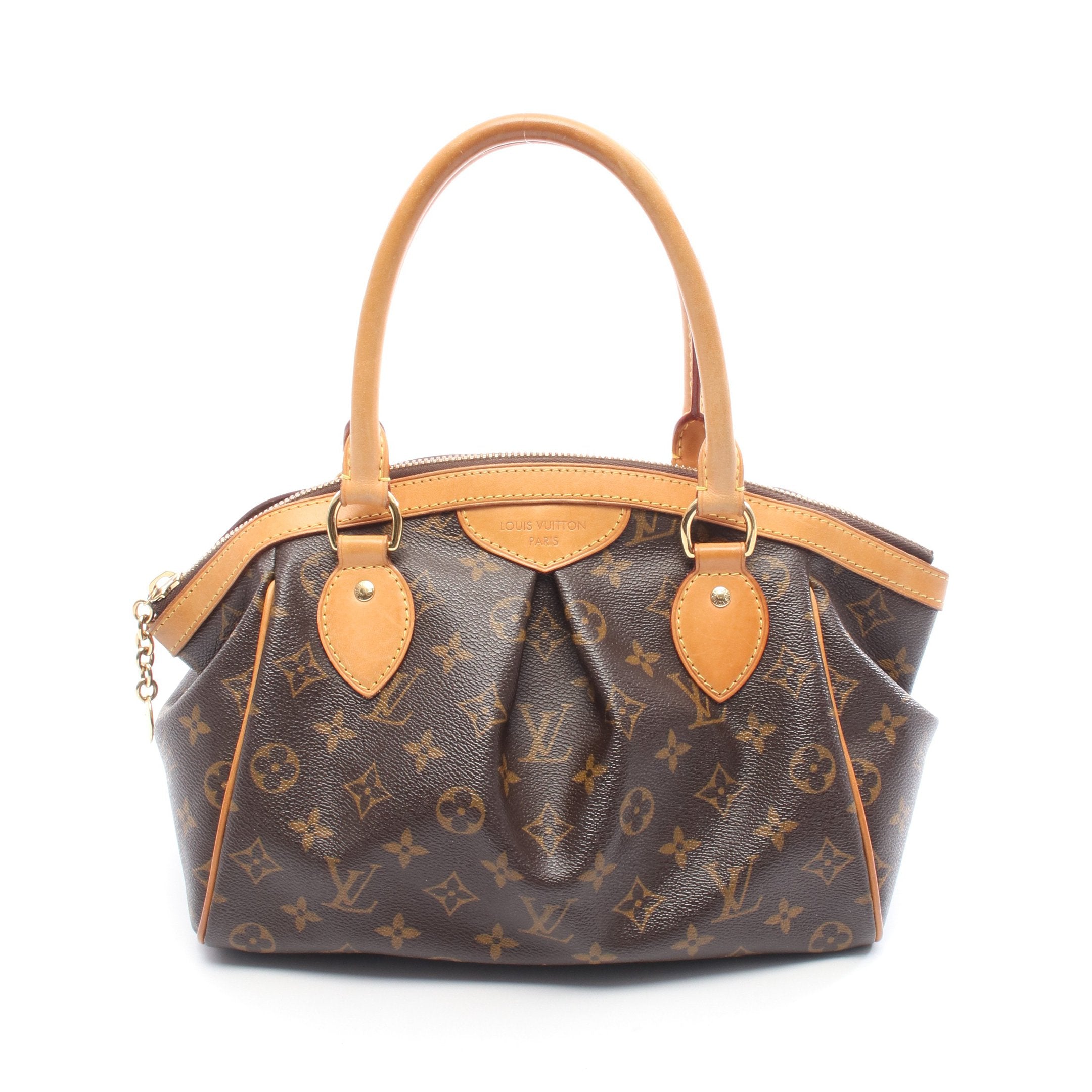 LOUIS VUITTON ルイ・ヴィトン  ハンドバッグ PVC レザー ブラウン系 【中古】 レディース ティヴォリPM モノグラム ハンドバッグ PVC レザー ブラウン ルイ