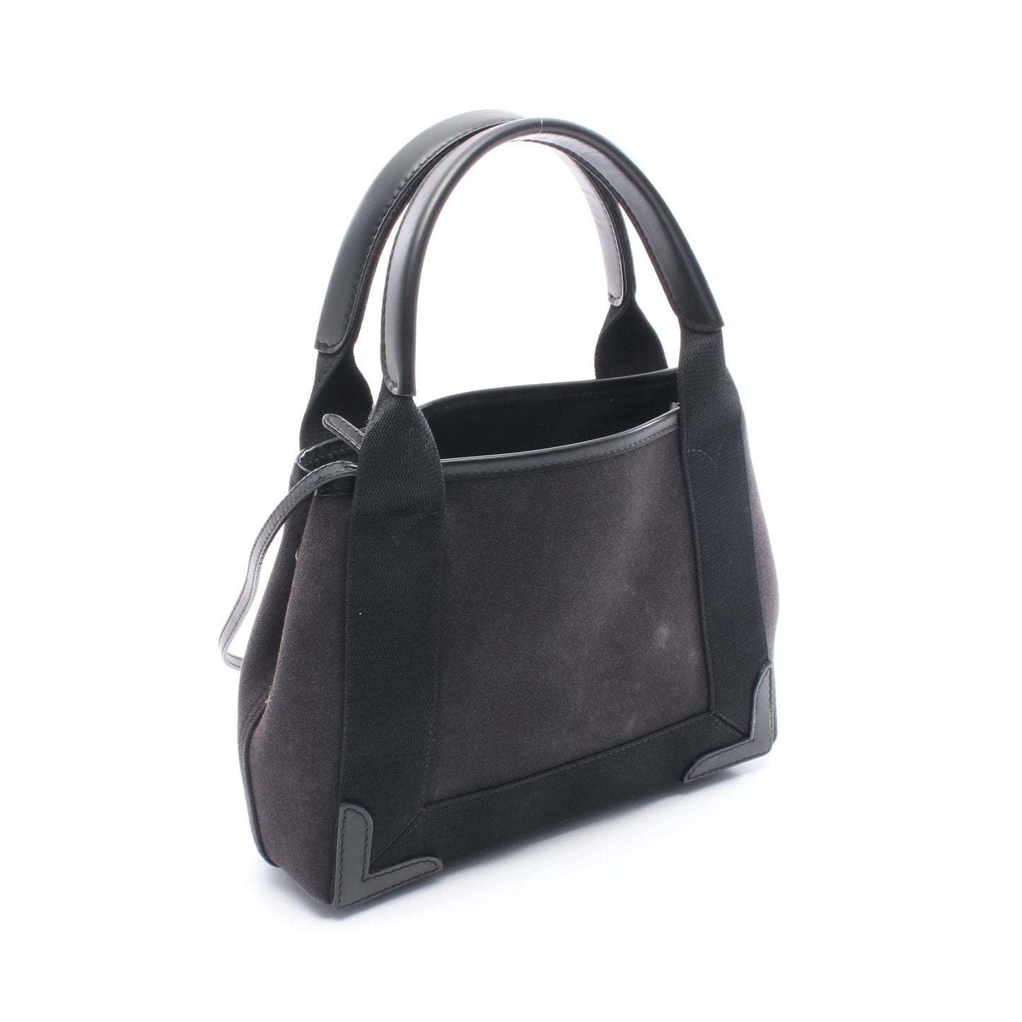 ネイビーカバ XS ハンドバッグ キャンバス レザー ブラック 2WAY バレンシアガ バッグ BALENCIAGA
