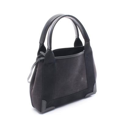 ネイビーカバ XS ハンドバッグ キャンバス レザー ブラック 2WAY バレンシアガ バッグ BALENCIAGA