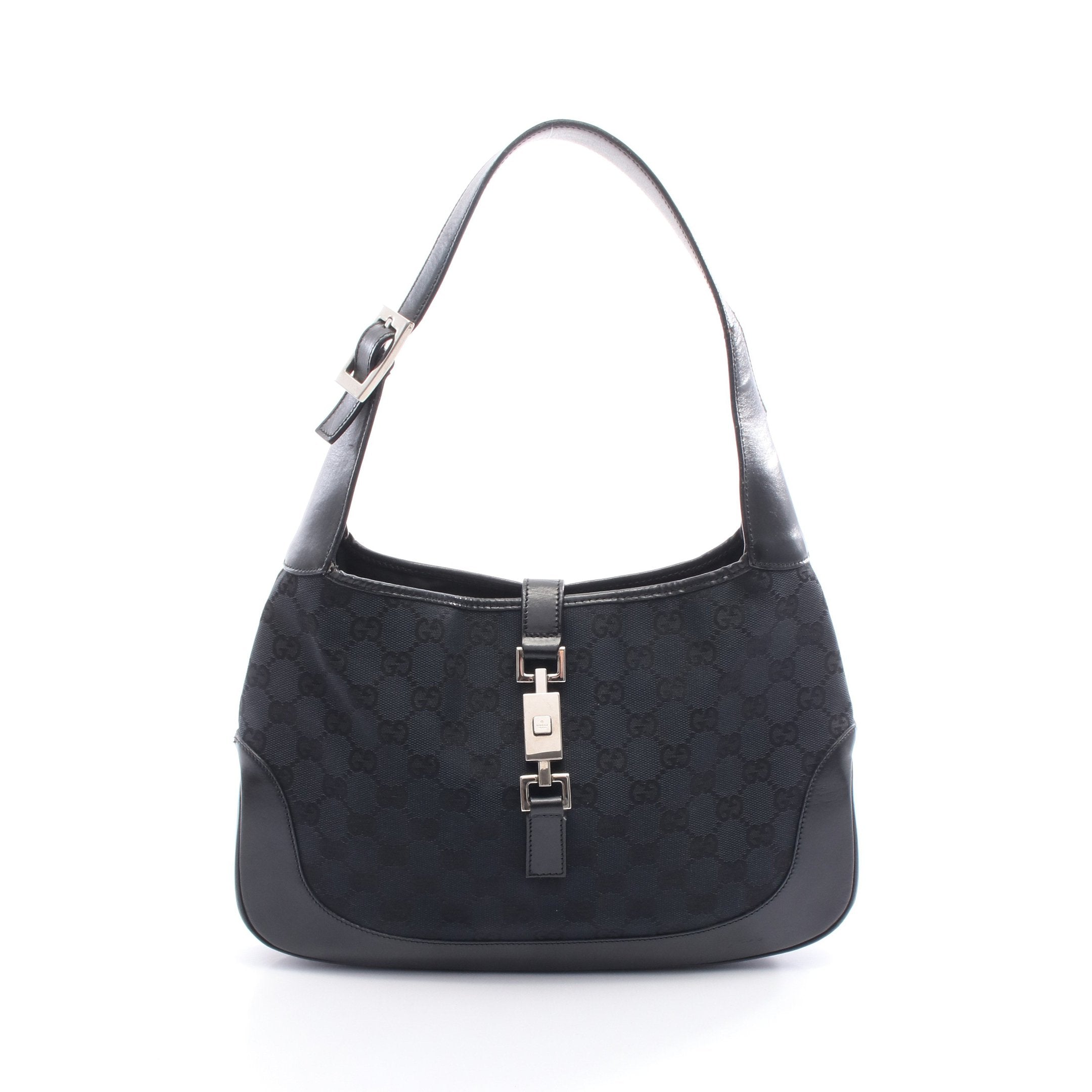 ジャッキー GGキャンバス ワンショルダーバッグ キャンバス レザー