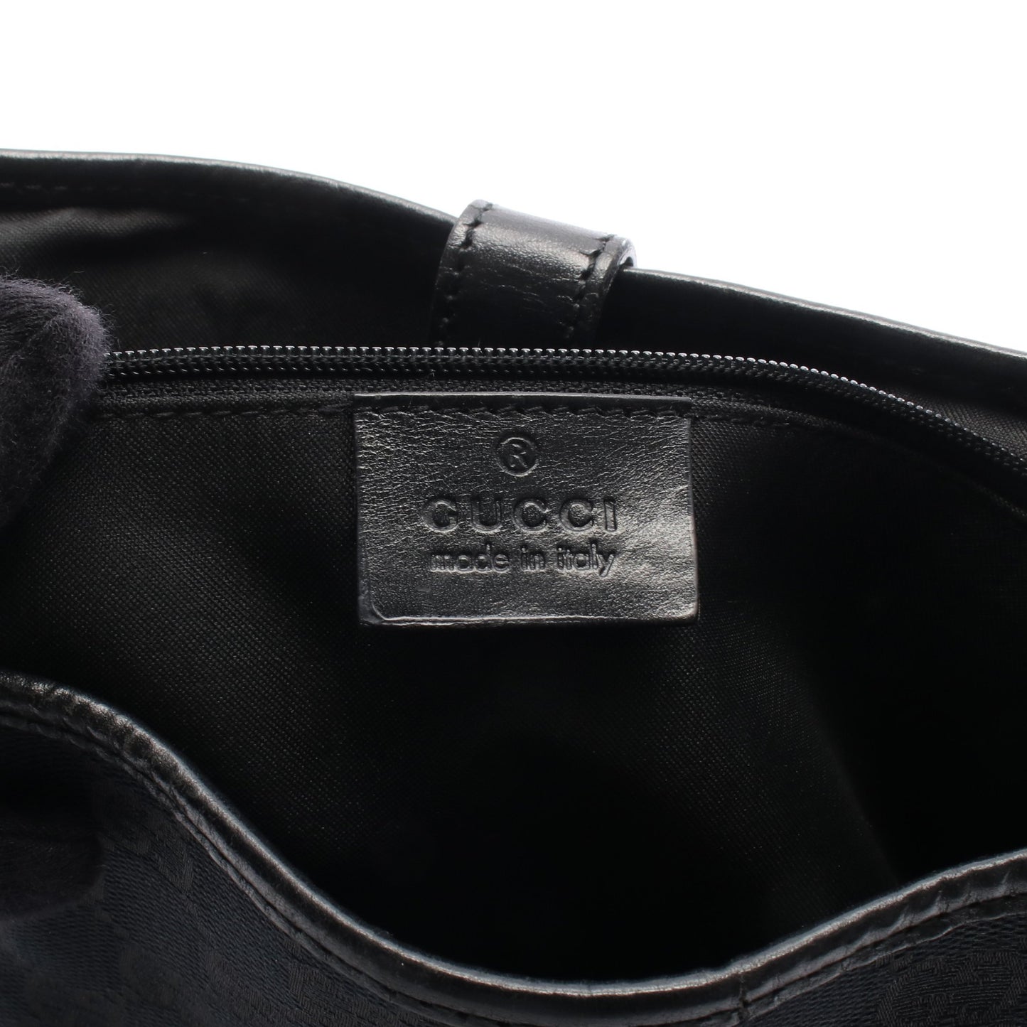 ジャッキー GGキャンバス ワンショルダーバッグ キャンバス レザー ネイビー ブラック グッチ バッグ GUCCI