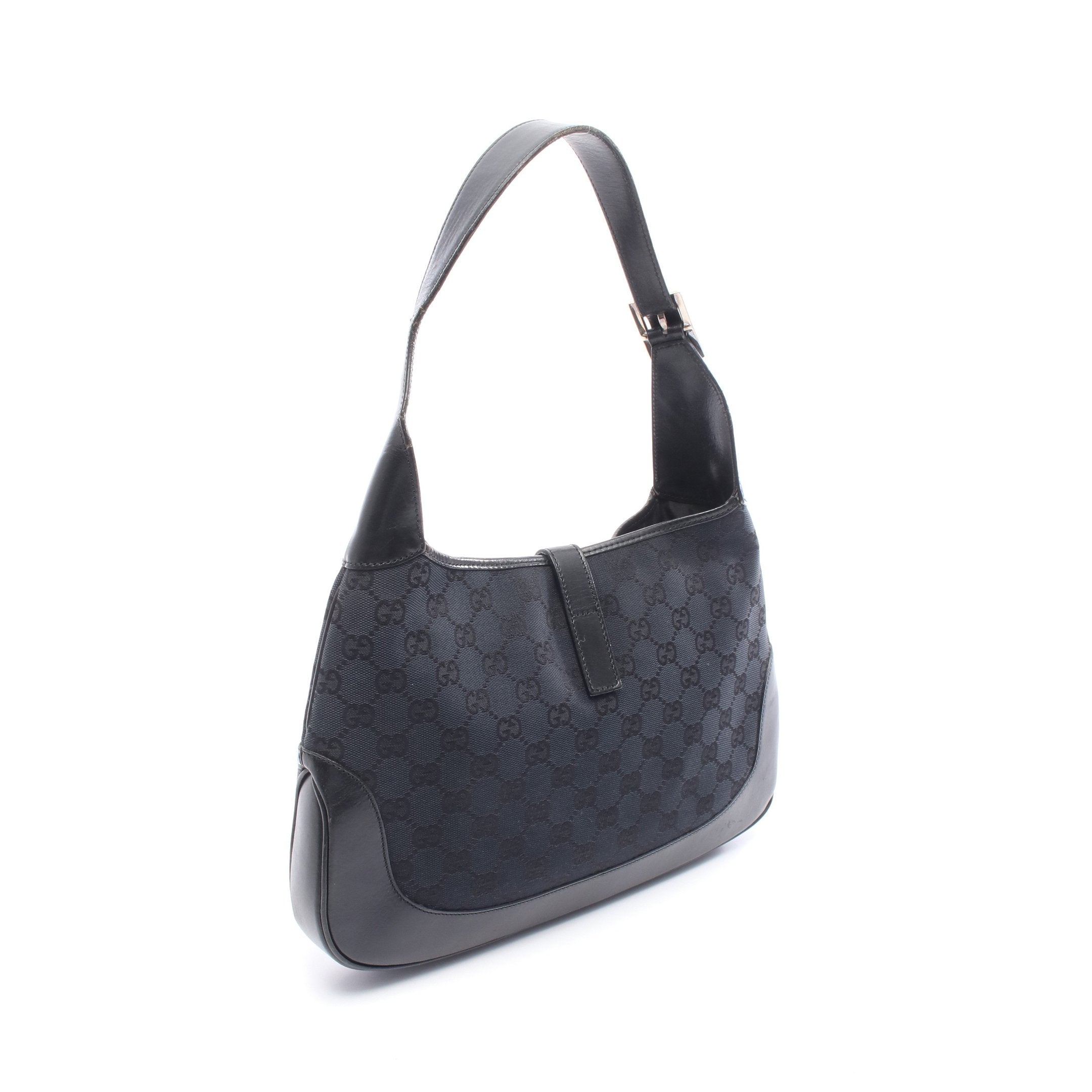 GUCCI GG ジャッキー ハンドバッグ ワンショルダー キャンバス ブラック GUCCI グッチ GGキャンバス ジャッキー ハンドバッグ ブラック｜Yahoo