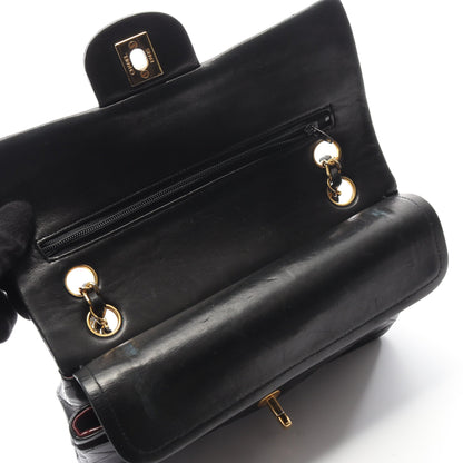 マトラッセ Wフラップ Wチェーンショルダーバッグ ラムスキン ブラック ゴールド金具 シャネル バッグ CHANEL