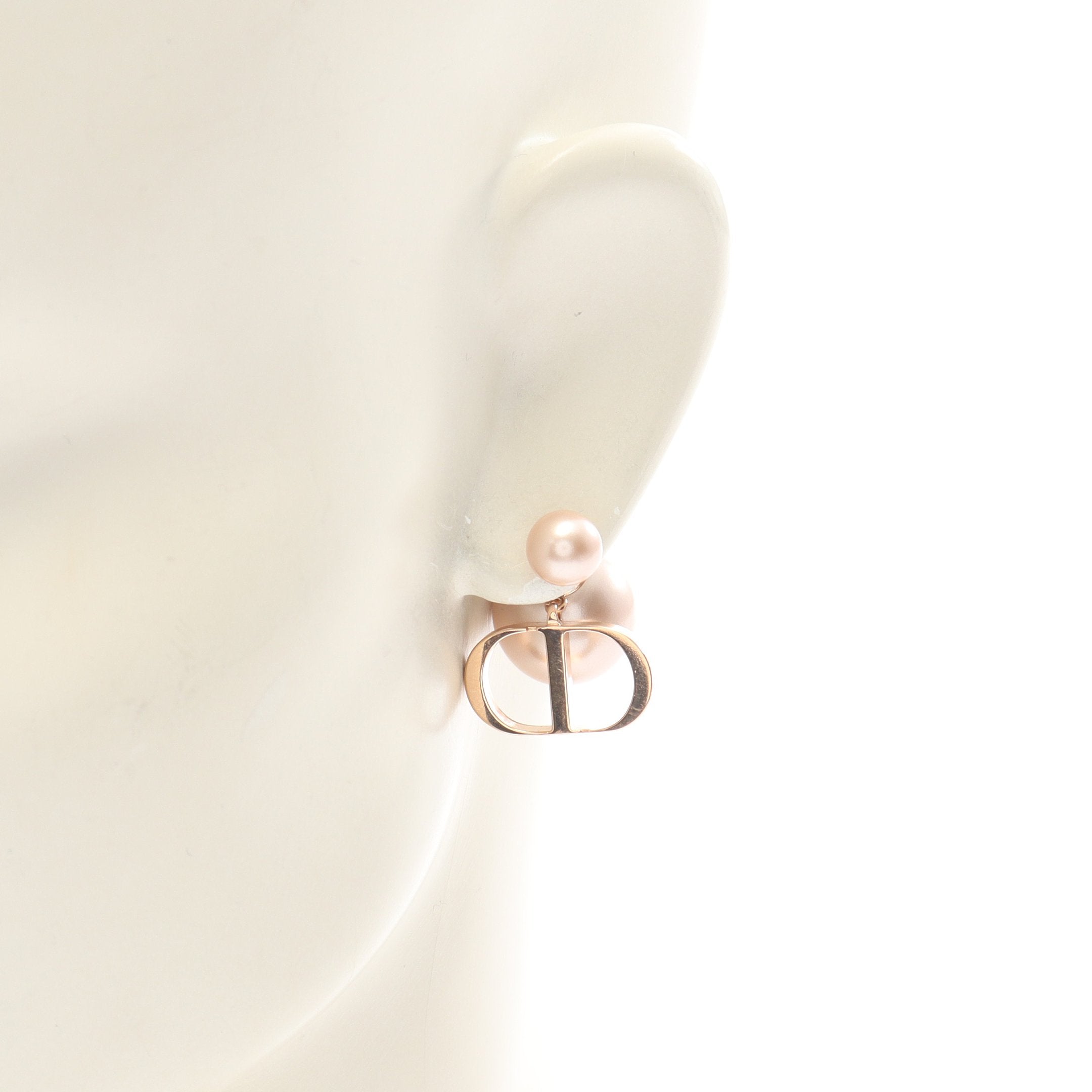 Dior Tribales トライバル ピアス フェイクパール ピンクゴールド