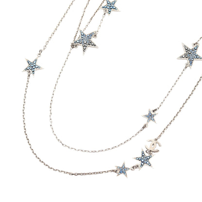 ココマーク スター 3連 ネックレス ラインストーン シルバー ブルー イエロー 08P シャネル アクセサリー CHANEL