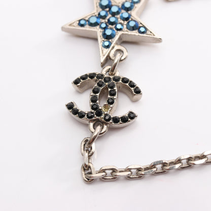 ココマーク スター 3連 ネックレス ラインストーン シルバー ブルー イエロー 08P シャネル アクセサリー CHANEL