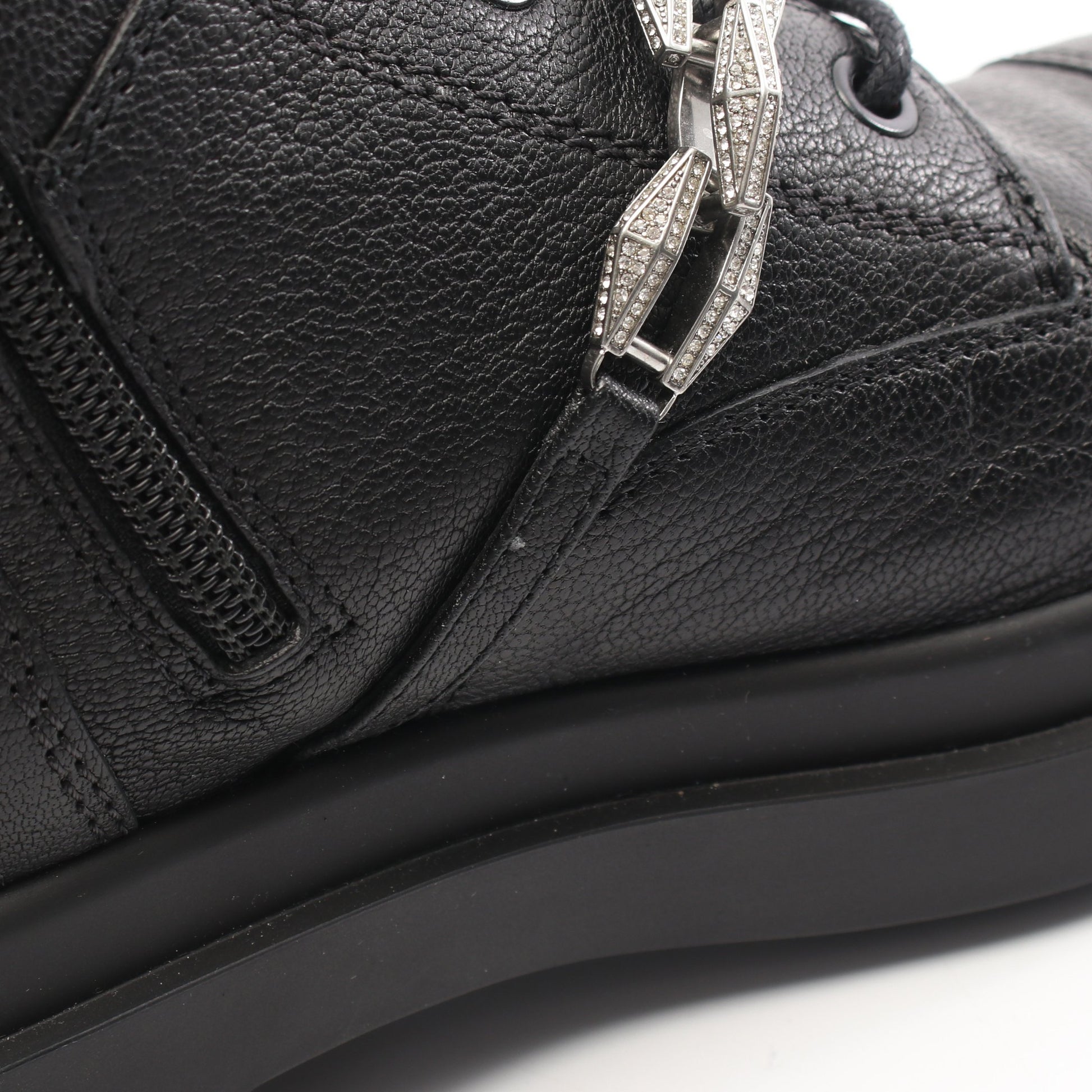 Nari レースアップ ブーツ レザー ブラック チェーン ジミーチュウ シューズ JIMMY CHOO