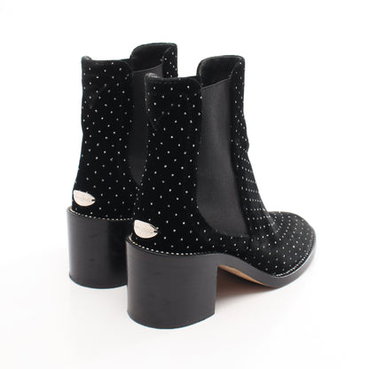 サイドゴアブーツ ドット ベロア ブラック グリッター ジミーチュウ シューズ JIMMY CHOO