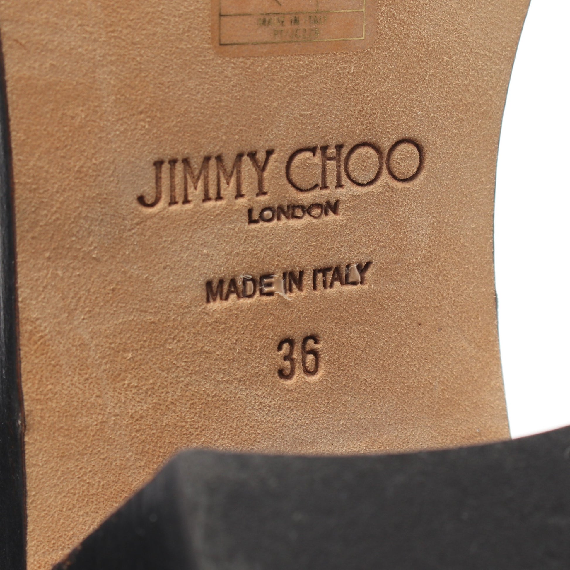 サイドゴアブーツ ドット ベロア ブラック グリッター ジミーチュウ シューズ JIMMY CHOO