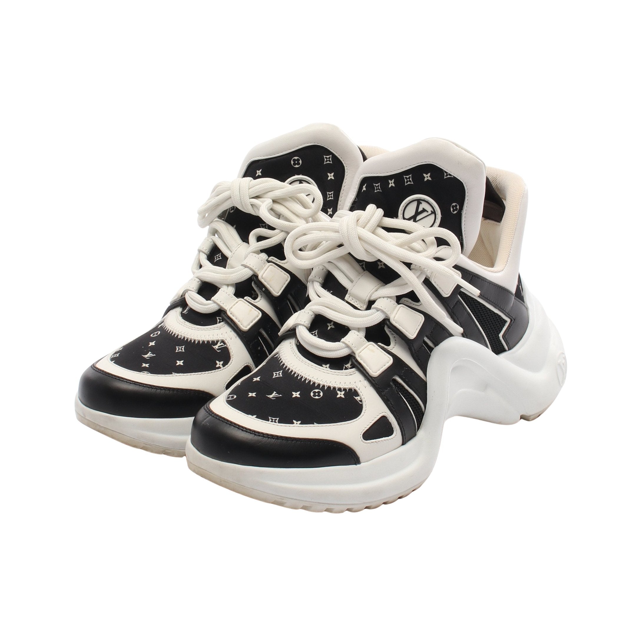 LVアークライトライン モノグラム スニーカー ファブリック レザー