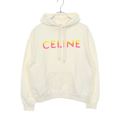 プルオーバーパーカー ロゴ グラデーション コットン ホワイト セリーヌ トップス CELINE