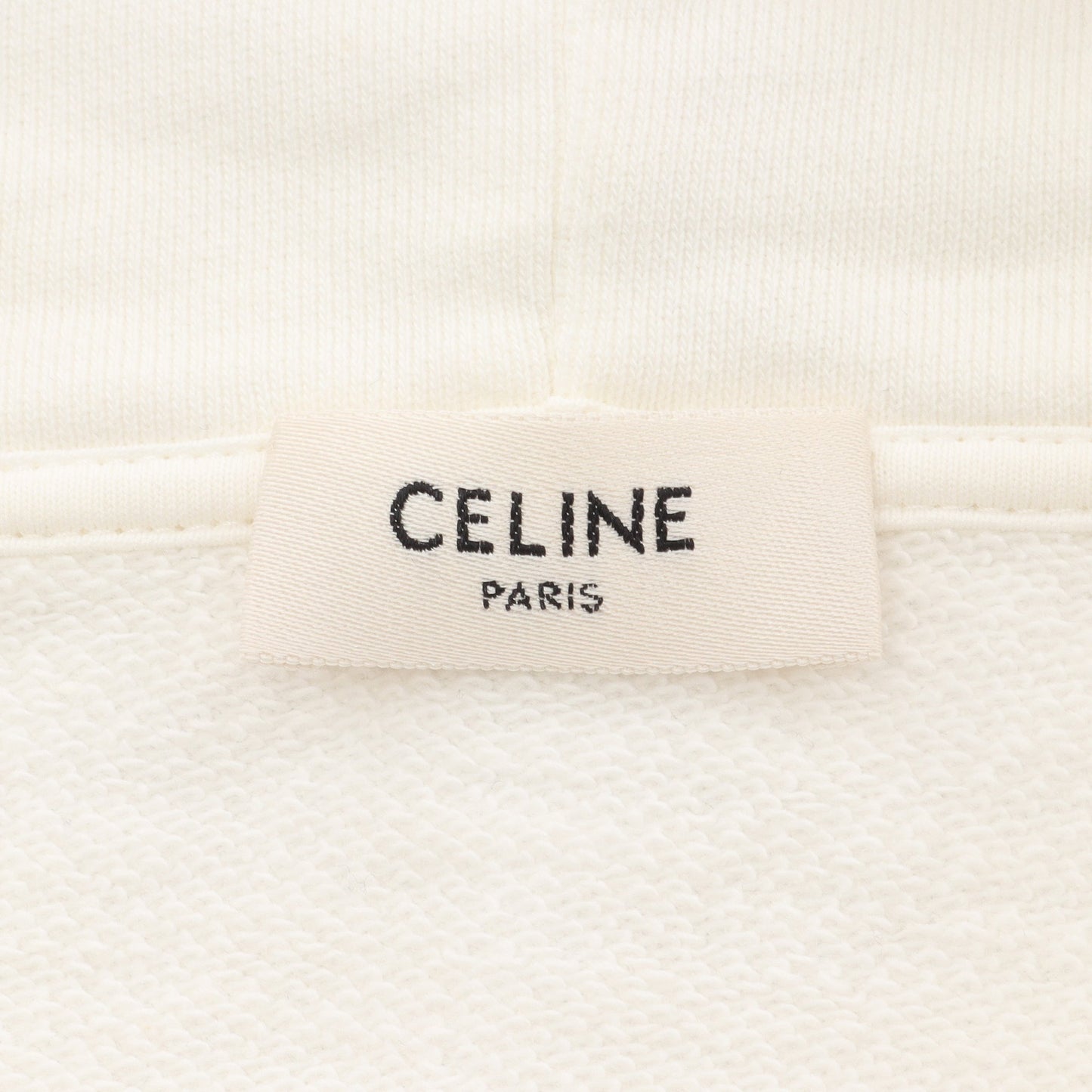 プルオーバーパーカー ロゴ グラデーション コットン ホワイト セリーヌ トップス CELINE