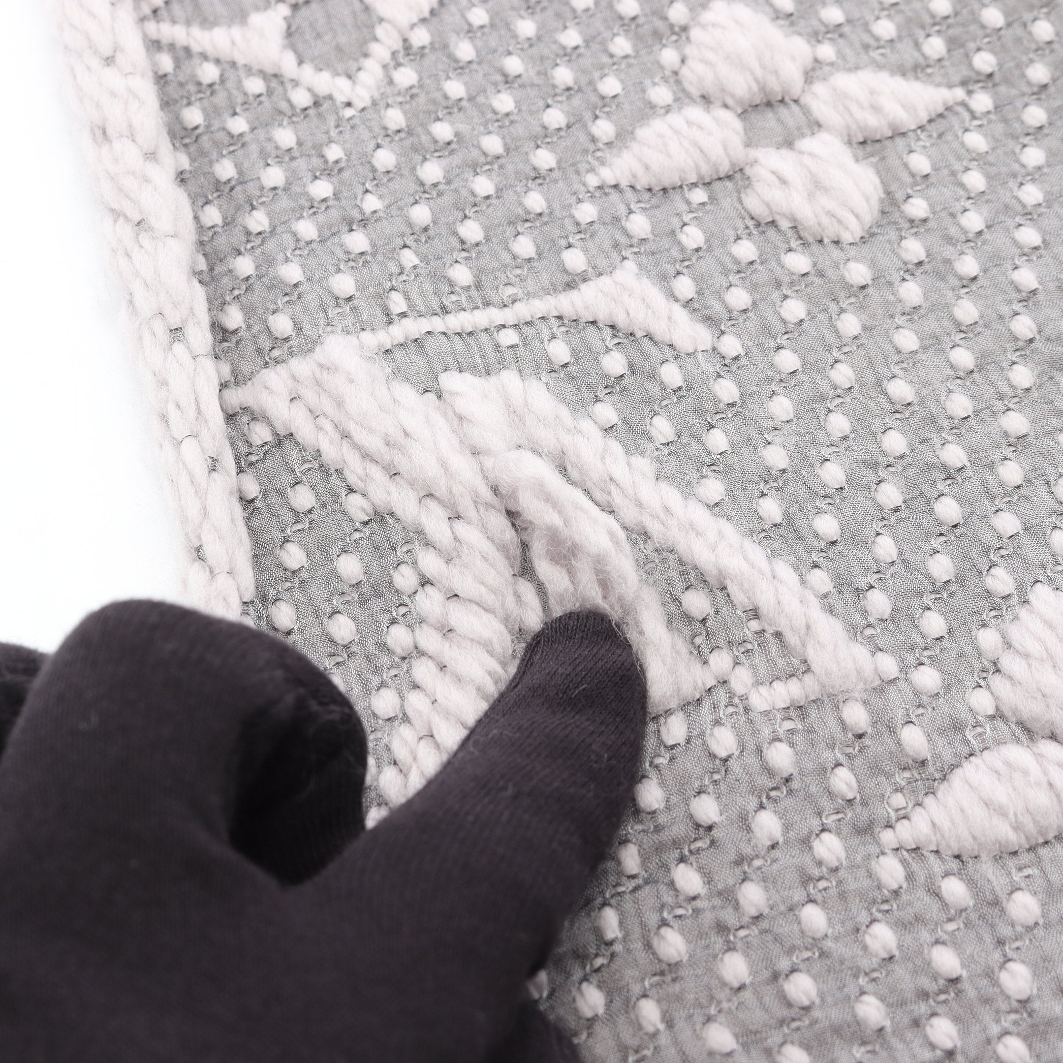 エシャルプ ロゴマニア グリペルル マフラー ウール シルク ライト