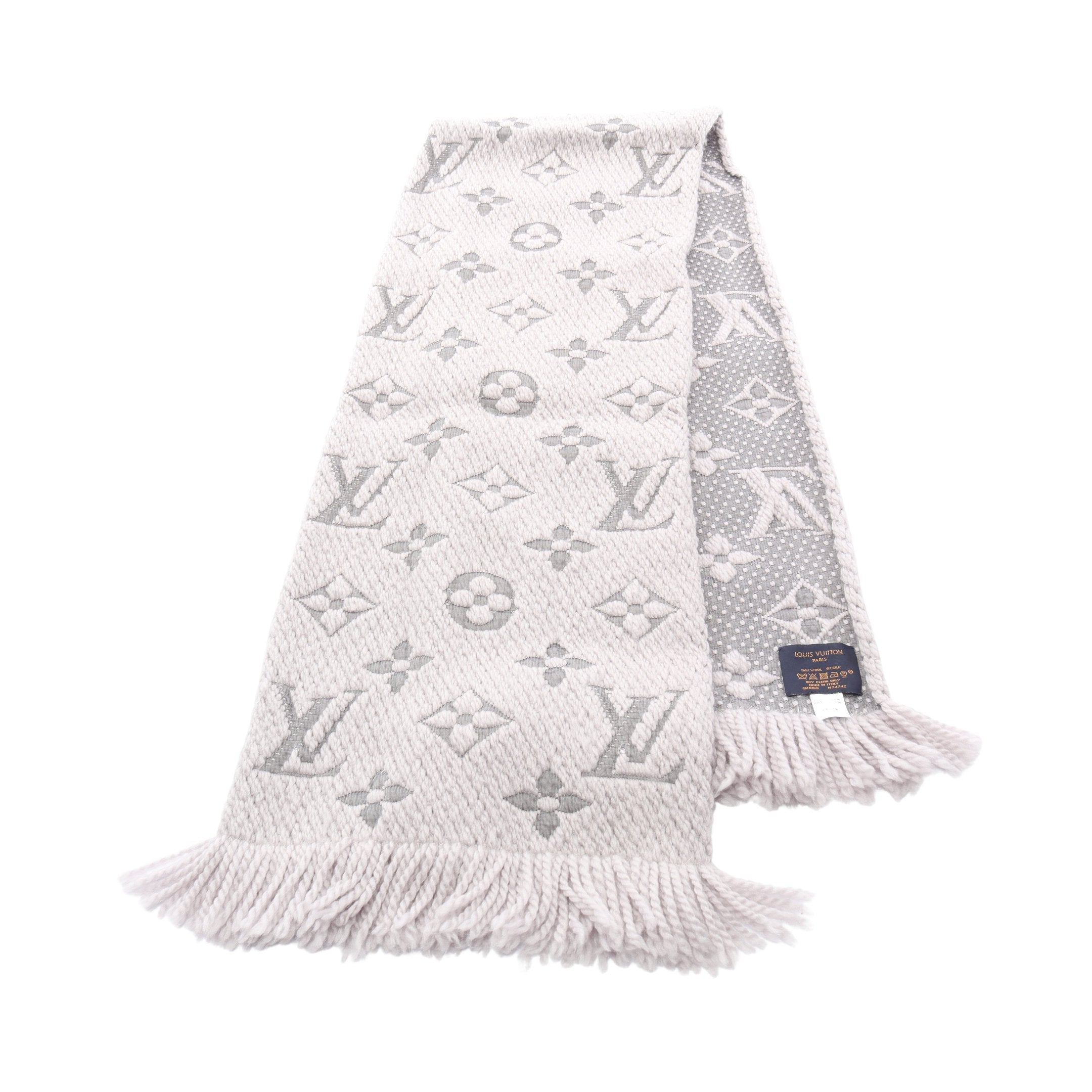 エシャルプ ロゴマニア グリペルル マフラー ウール シルク ライト