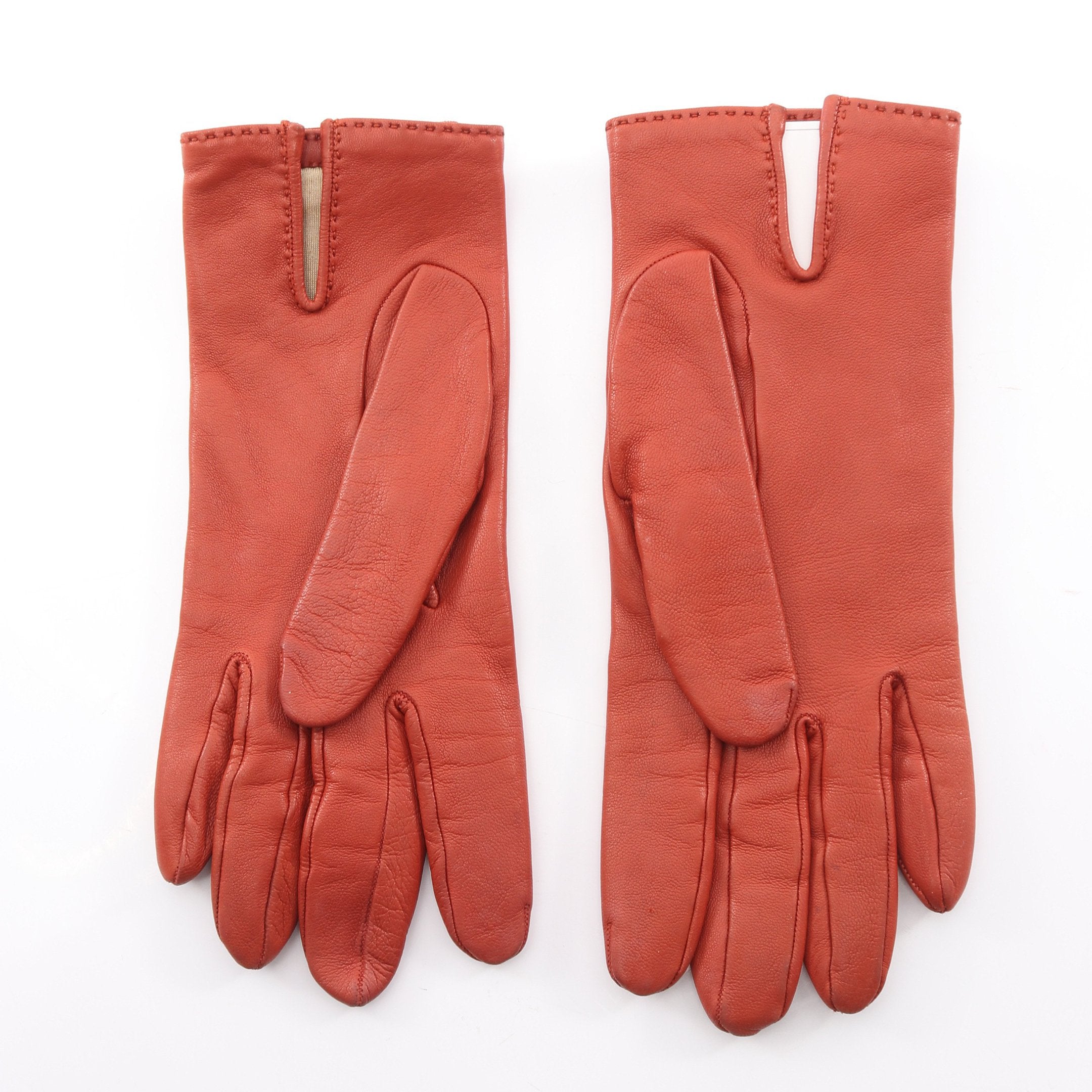 ケリー 手袋 グローブ レザー レッドブラウン シルバー金具 スター