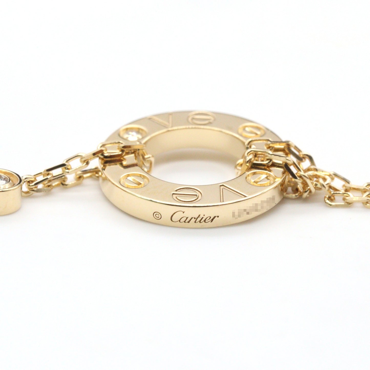 ラヴサークル 2PD ネックレス ネックレス K18YG ダイヤモンド イエローゴールド クリア カルティエ アクセサリー Cartier