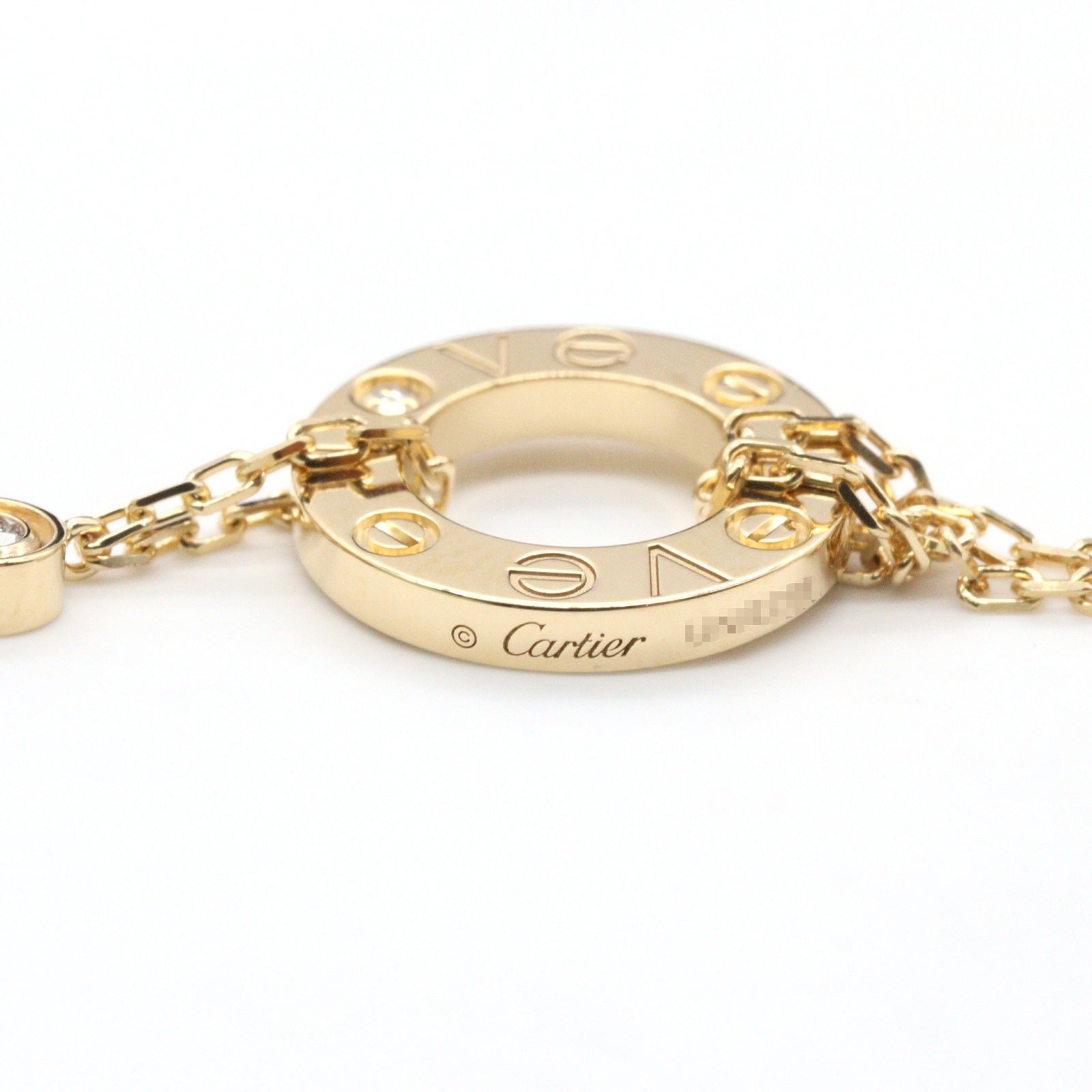 ラヴサークル 2PD ネックレス ネックレス K18YG ダイヤモンド イエローゴールド クリア カルティエ アクセサリー Cartier