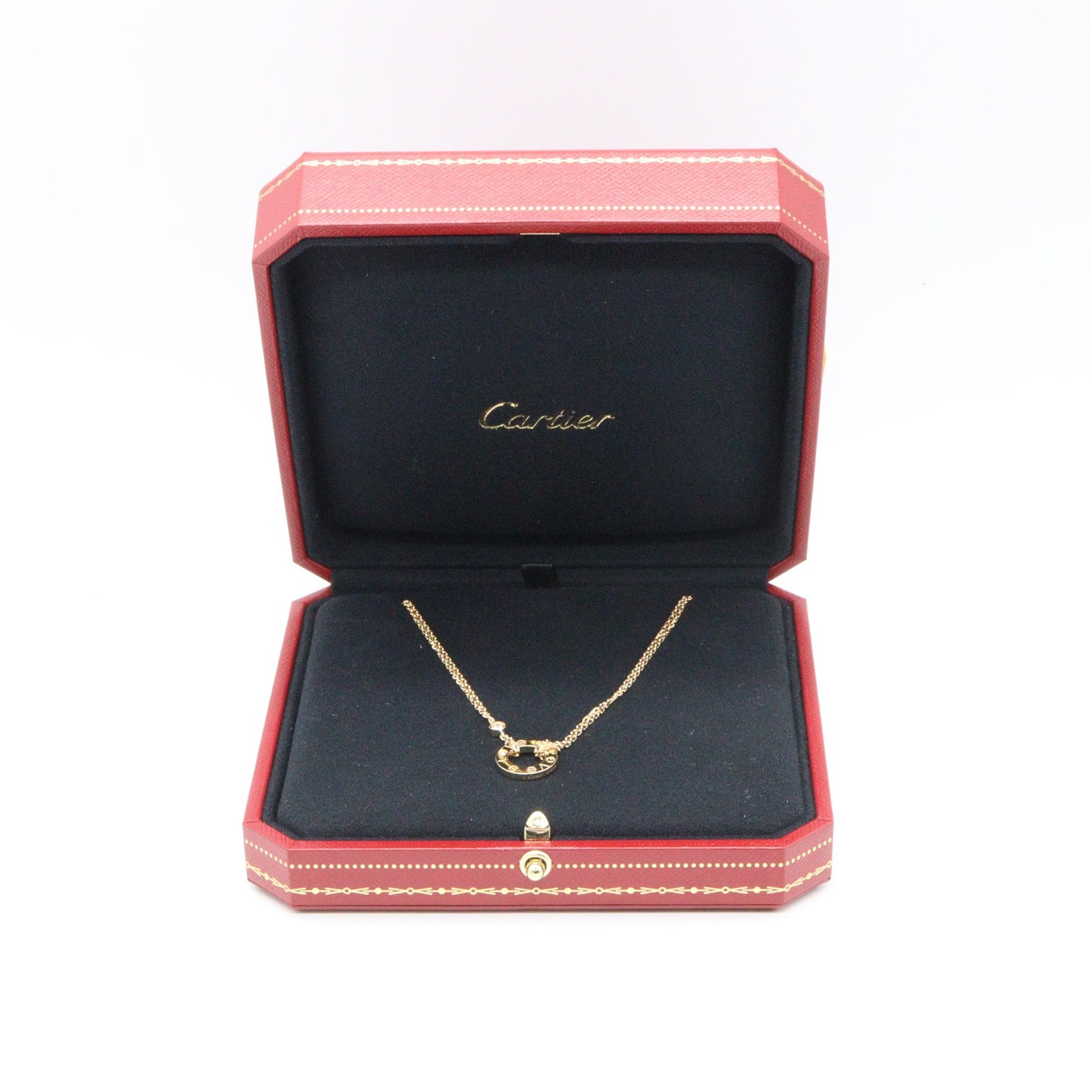 ラヴサークル 2PD ネックレス ネックレス K18YG ダイヤモンド イエローゴールド クリア カルティエ アクセサリー Cartier