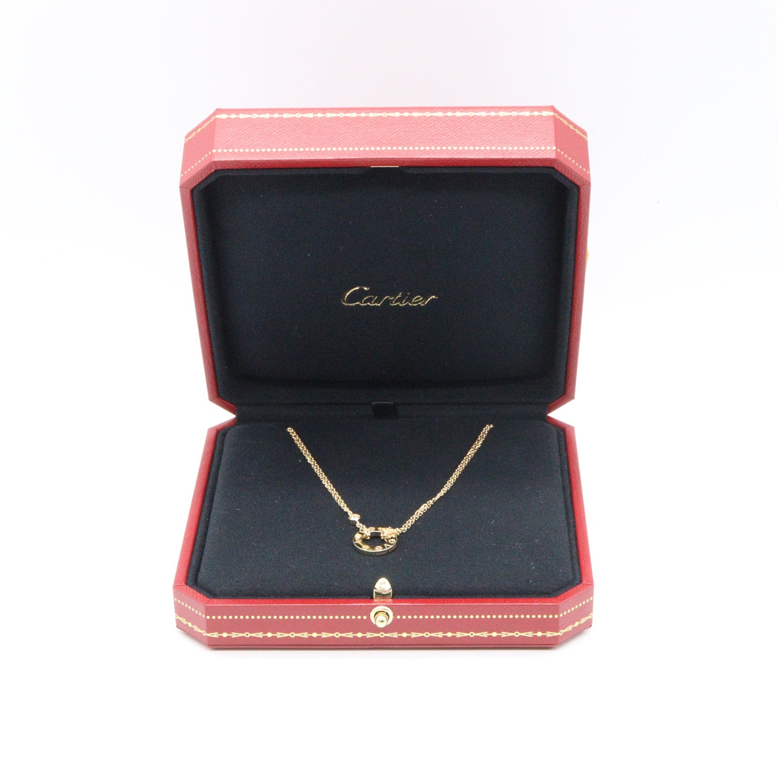 ラヴサークル 2PD ネックレス ネックレス K18YG ダイヤモンド イエローゴールド クリア カルティエ アクセサリー Cartier
