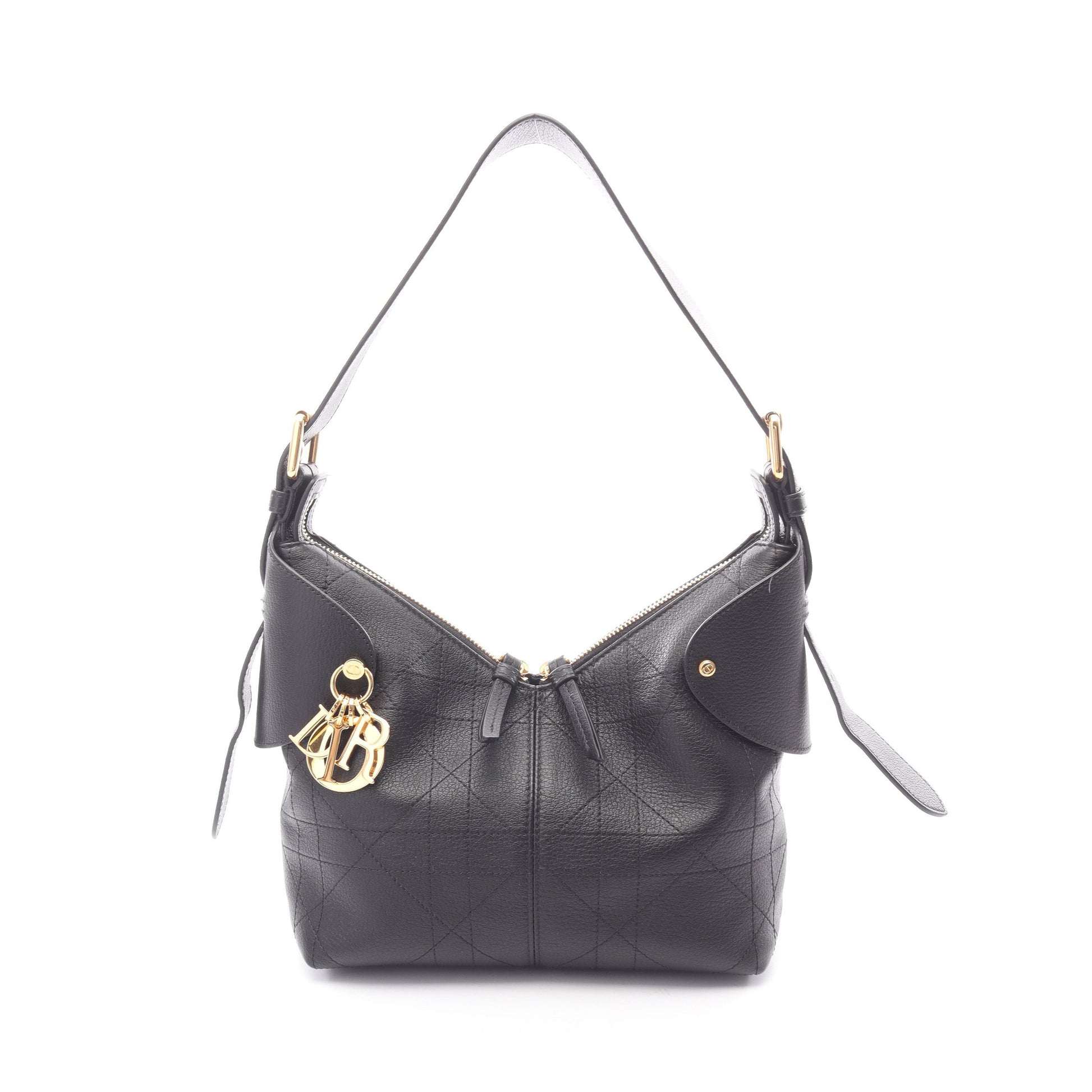 Dior Voyage スモール ショルダーバッグ レザー ブラック クリスチャンディオール バッグ Christian Dior