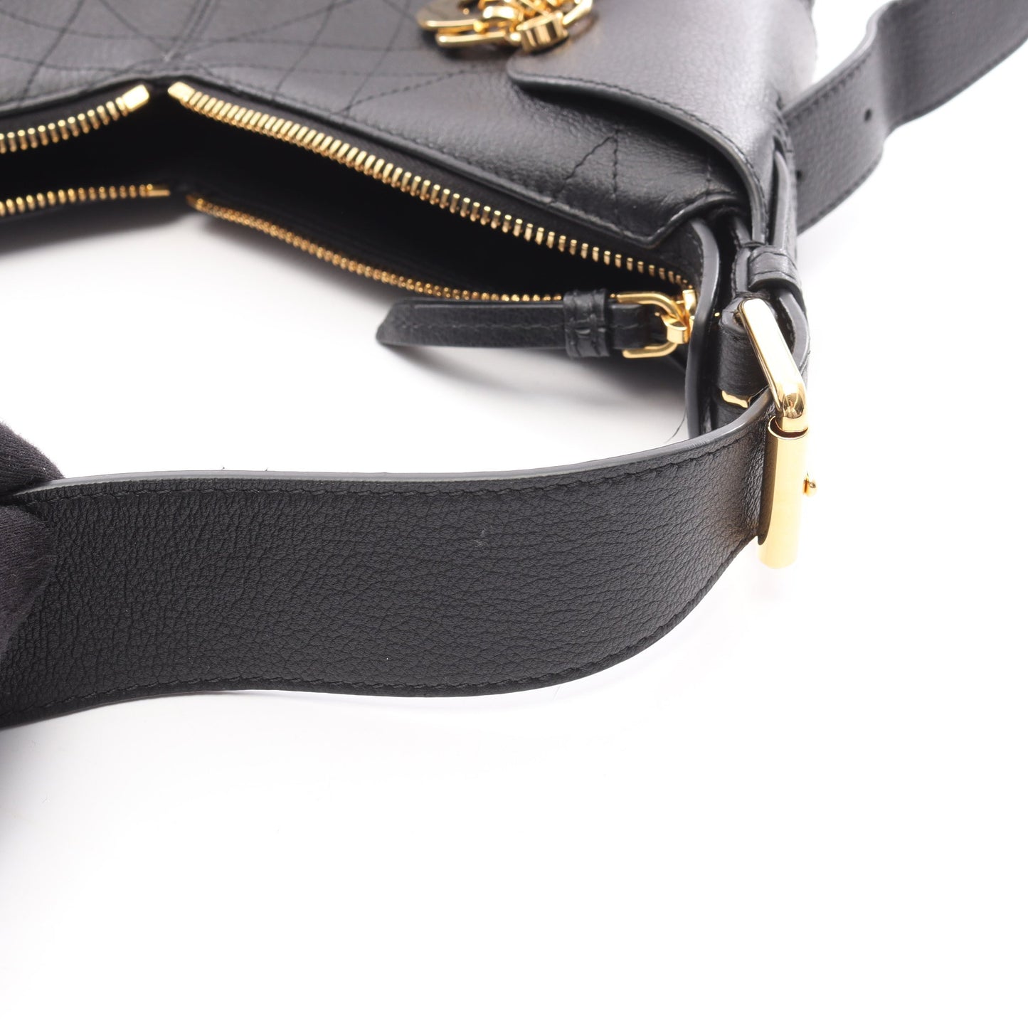 Dior Voyage スモール ショルダーバッグ レザー ブラック クリスチャンディオール バッグ Christian Dior