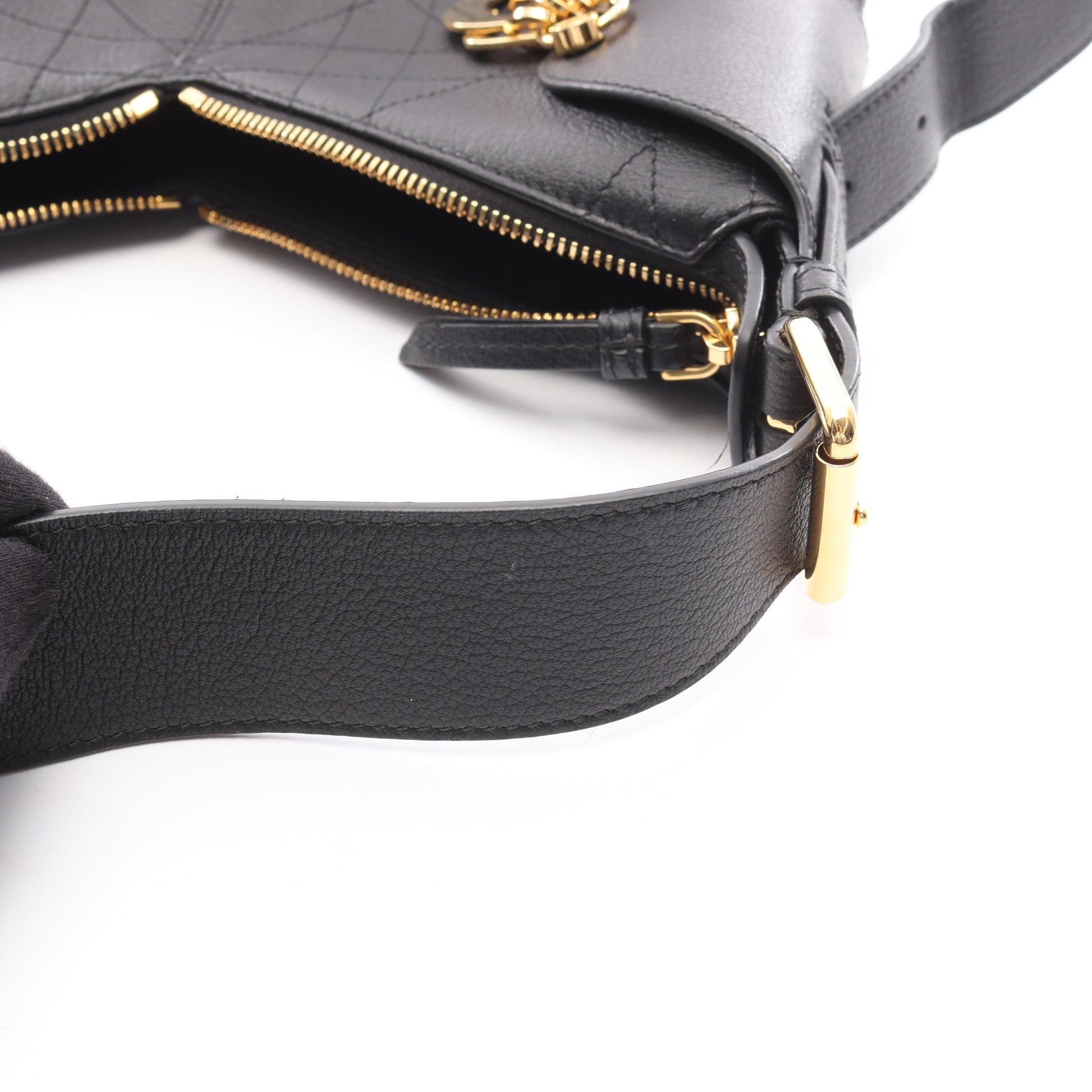 Dior Voyage スモール ショルダーバッグ レザー ブラック クリスチャンディオール バッグ Christian Dior