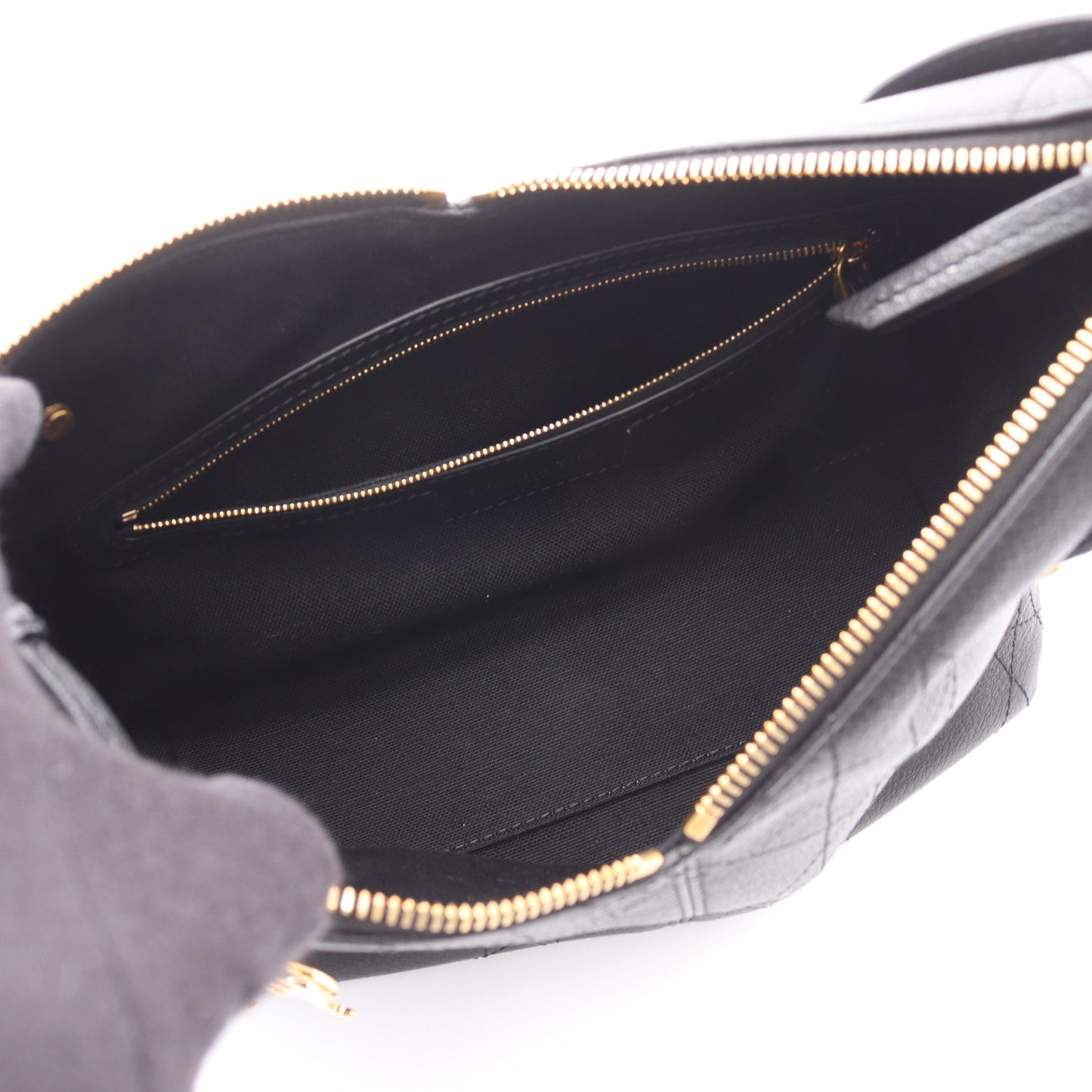 Dior Voyage スモール ショルダーバッグ レザー ブラック クリスチャンディオール バッグ Christian Dior