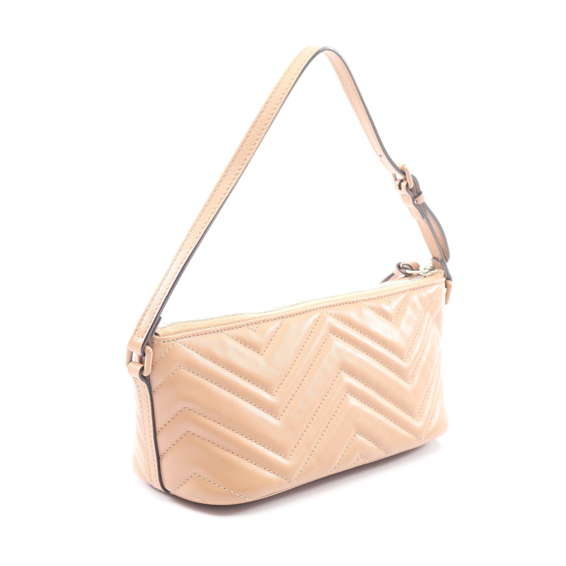 GGマーモント ハンドバッグ レザー ベージュ グッチ バッグ GUCCI