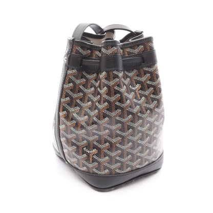 プティ フロ ショルダーバッグ コーティングキャンバス レザー ブラック マルチカラー ゴヤール バッグ GOYARD