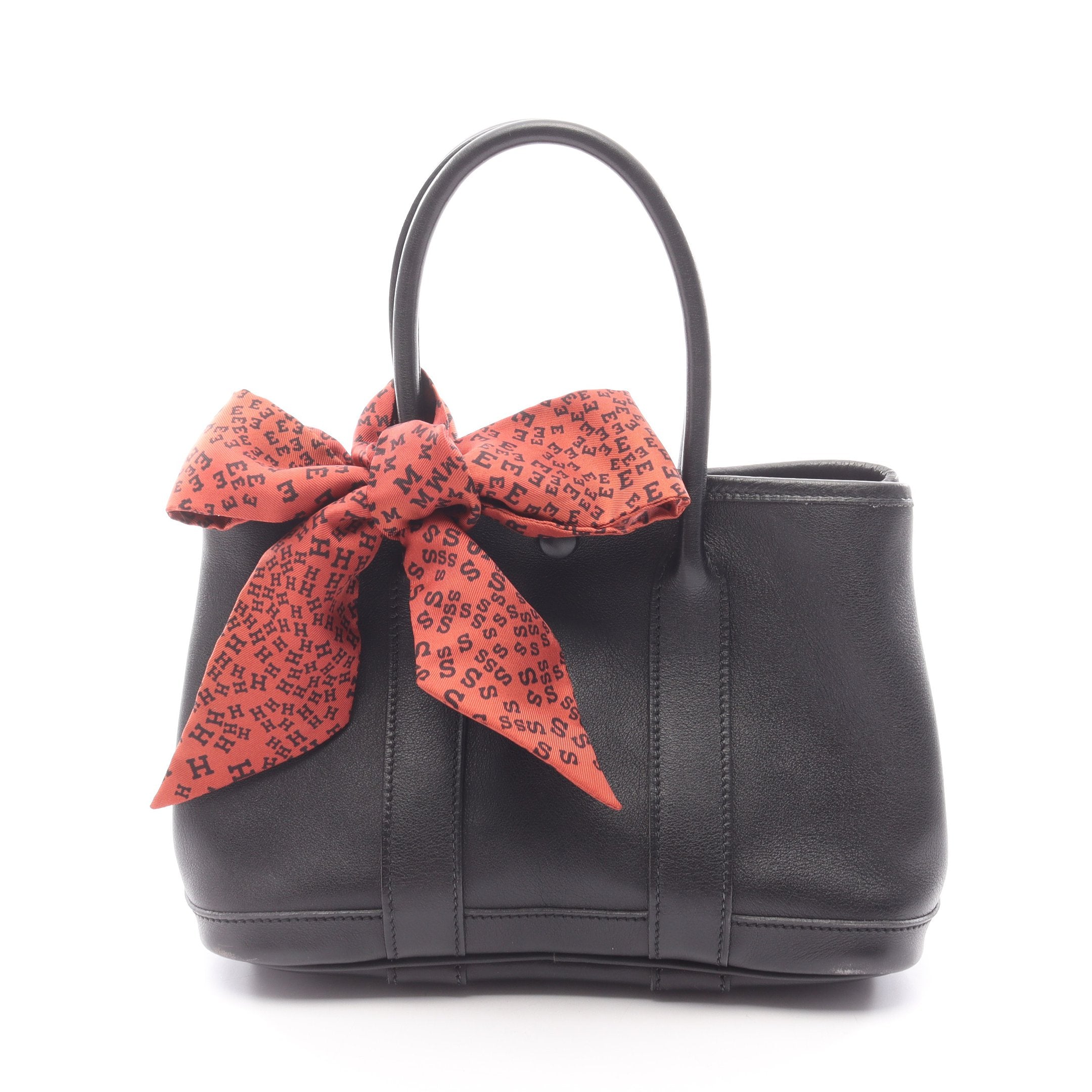 HERMES エルメス ガーデンツイリーTTPM ボルデュック ヴォースイフト 茶 ハンドバッグ ガーデンツイリーTTPM ハンドバッグ ヴォースイフト ブラック シルバー