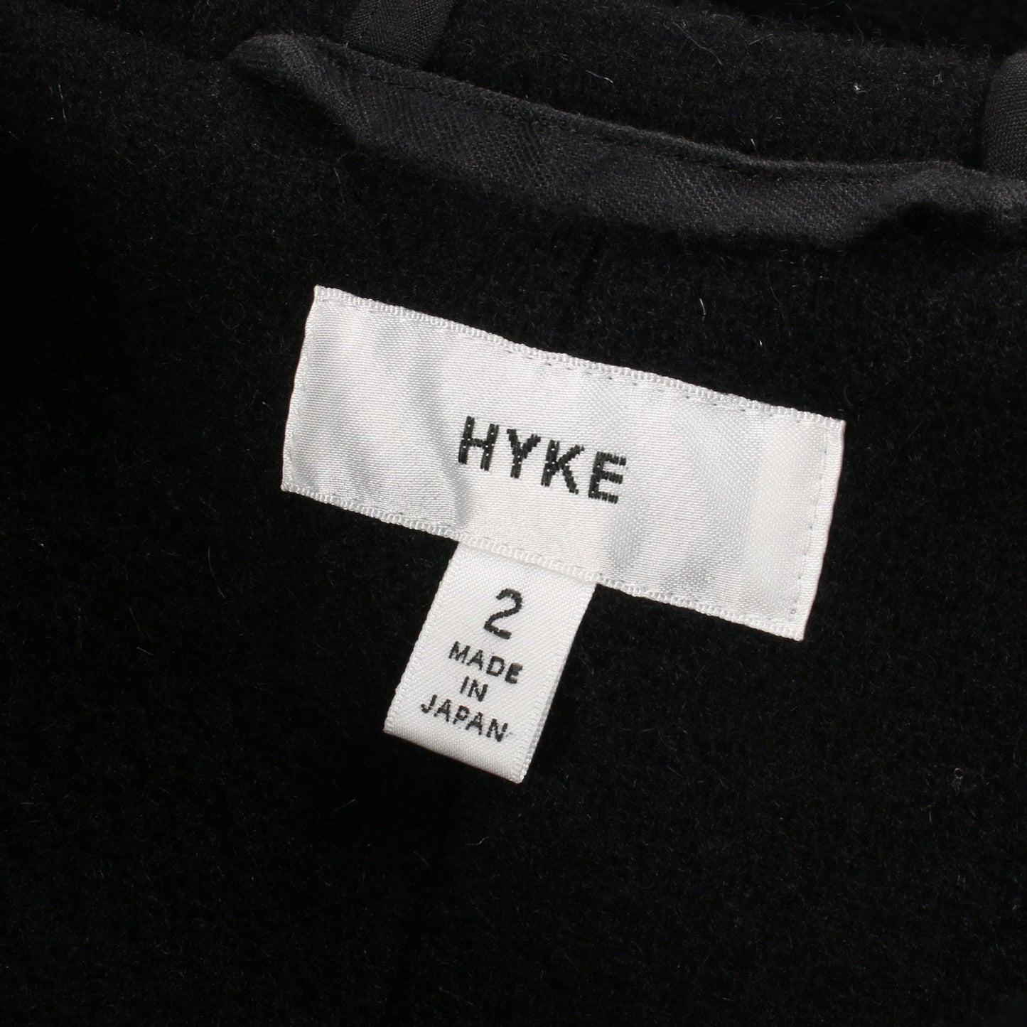 ダッフルコート ウール ブラック ハイク アウター HYKE