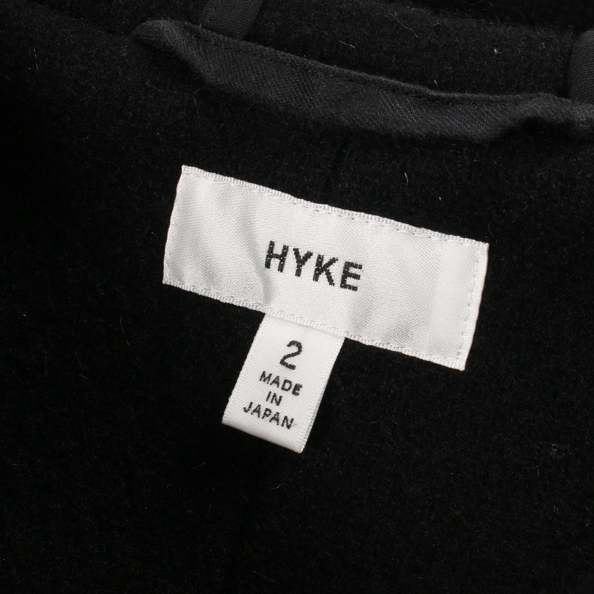 ダッフルコート ウール ブラック ハイク アウター HYKE