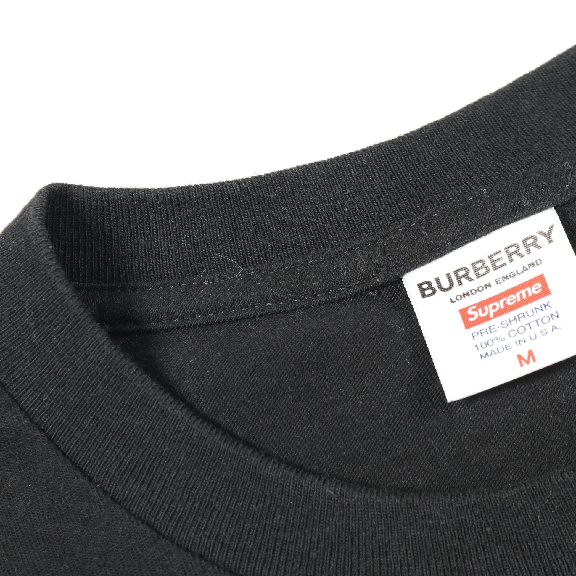Supreme × BURBERRY Box Logo ノバチェック 半袖Tシャツ クルーネック コットン ブラック ベージュ シュプリーム トップス Supreme