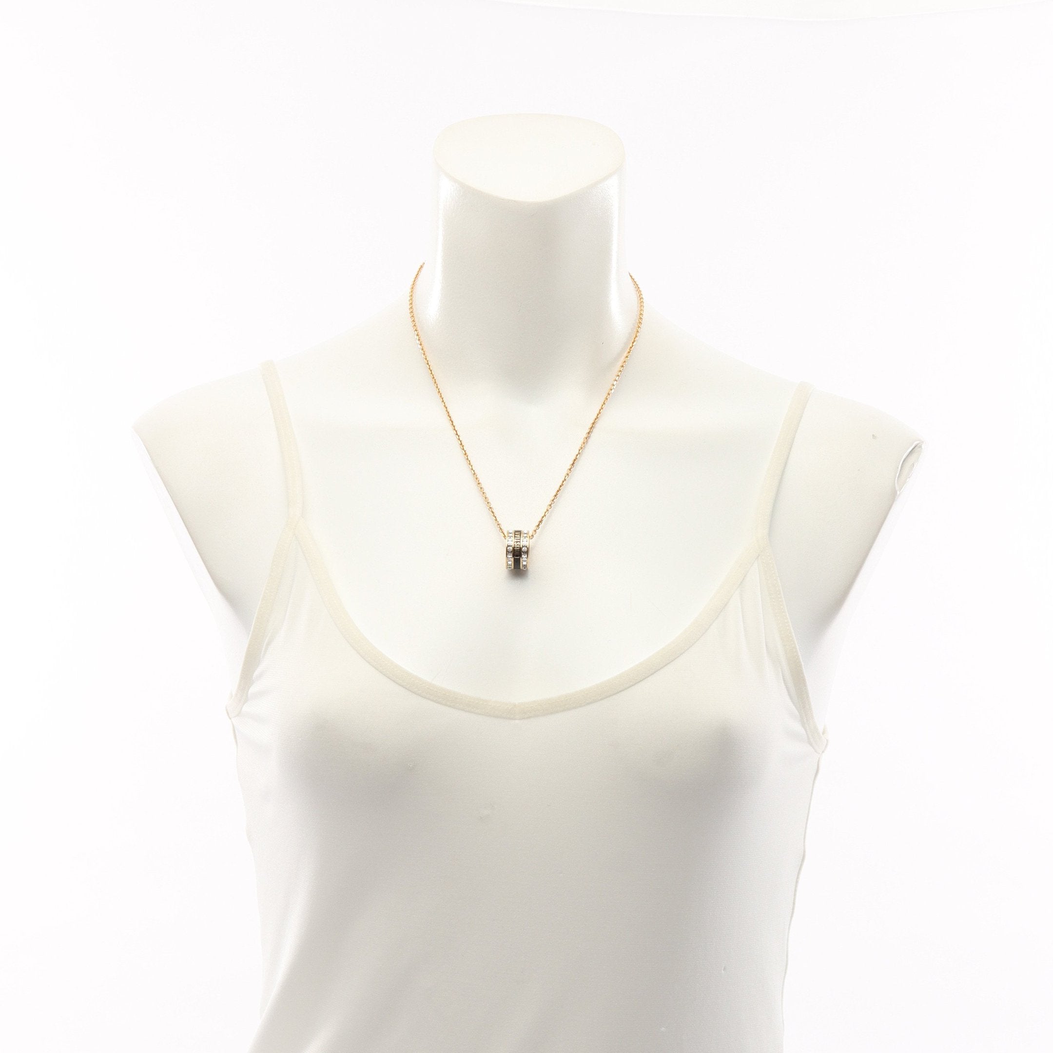 Dior Night Code ネックレス GP ラインストーン ゴールド ブラック