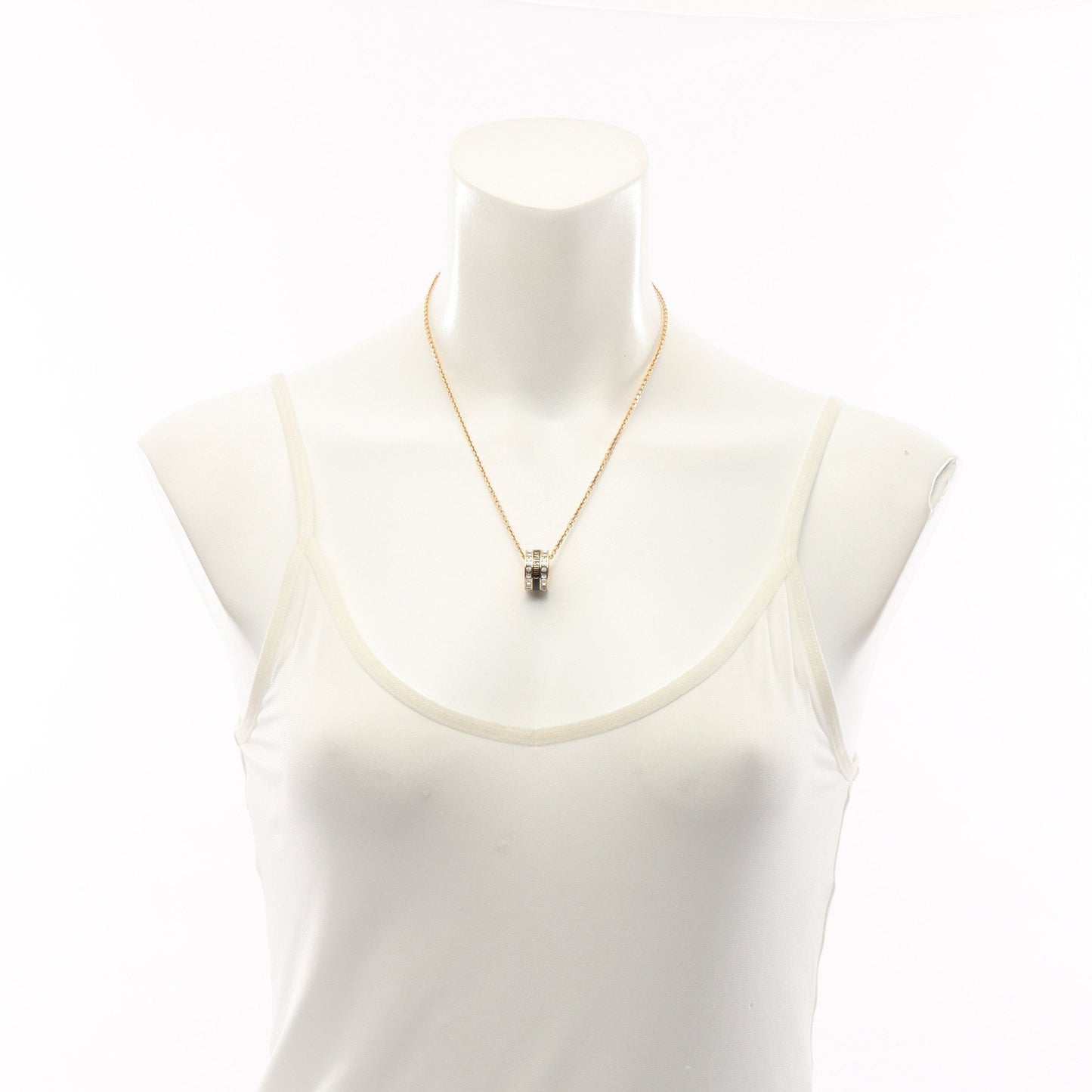 Dior Night Code ネックレス GP ラインストーン ゴールド ブラック クリア ディオール アクセサリー DIOR