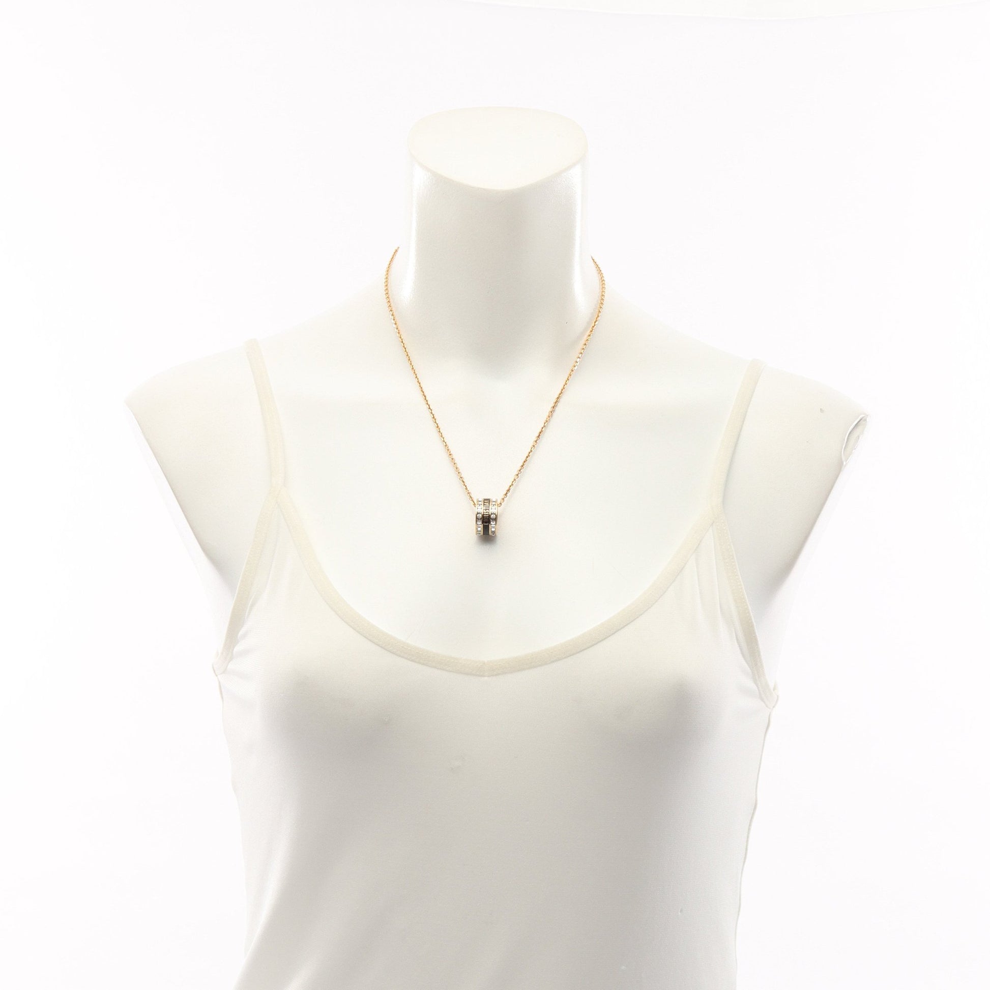 Dior Night Code ネックレス GP ラインストーン ゴールド ブラック クリア ディオール アクセサリー DIOR