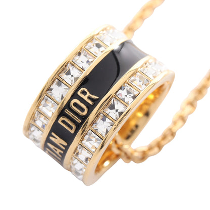 Dior Night Code ネックレス GP ラインストーン ゴールド ブラック クリア ディオール アクセサリー DIOR