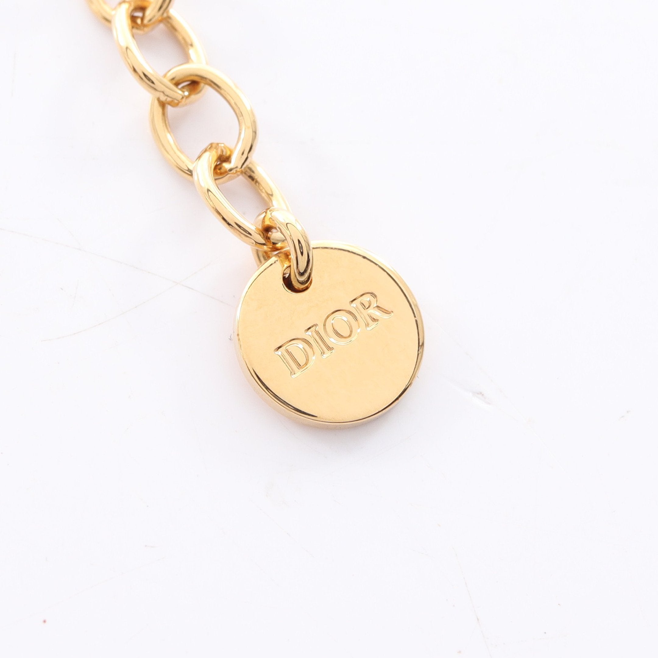 Dior Night Code ネックレス GP ラインストーン ゴールド ブラック