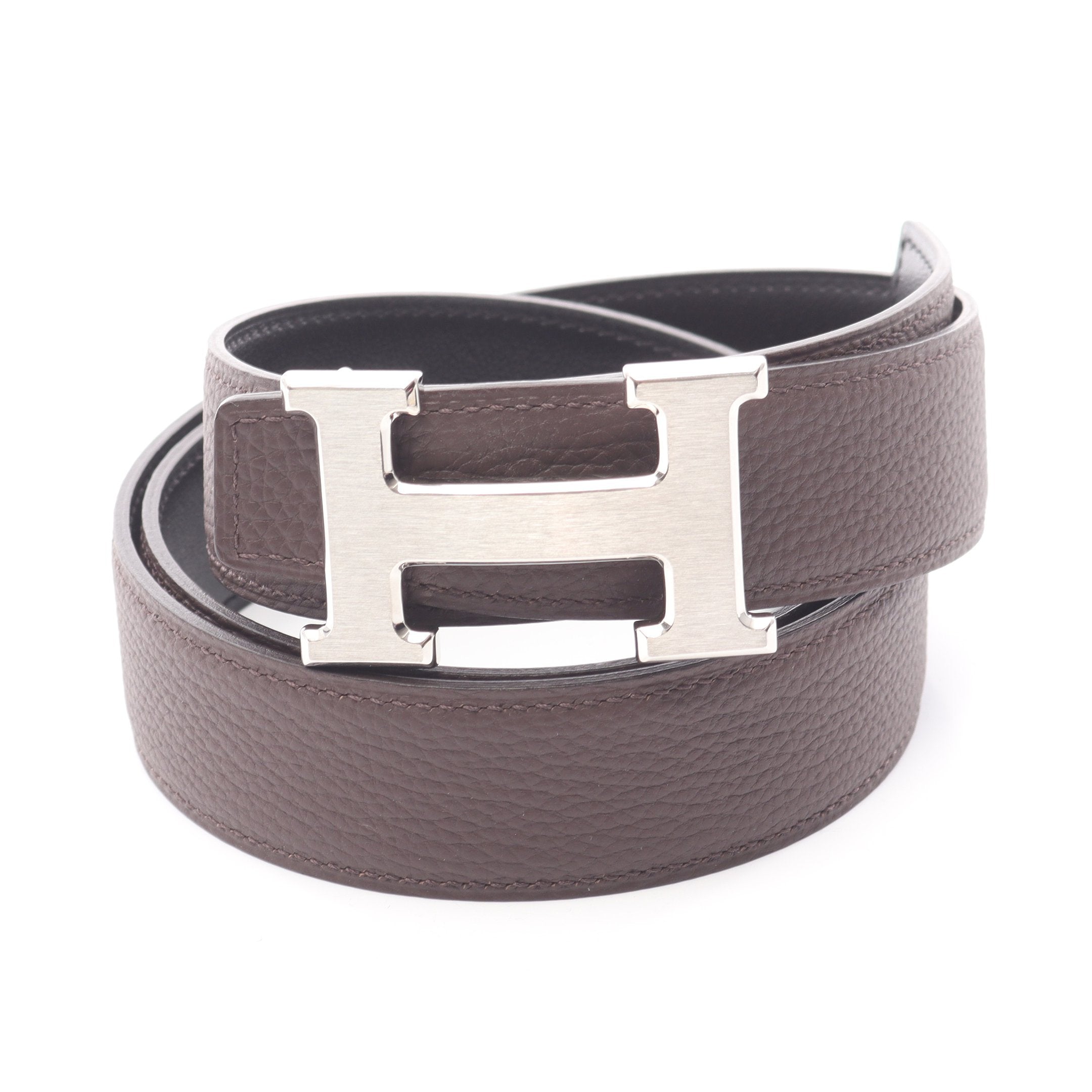 コンスタンス Hベルト ベルト ボックスカーフ トゴ ブラック ダーク