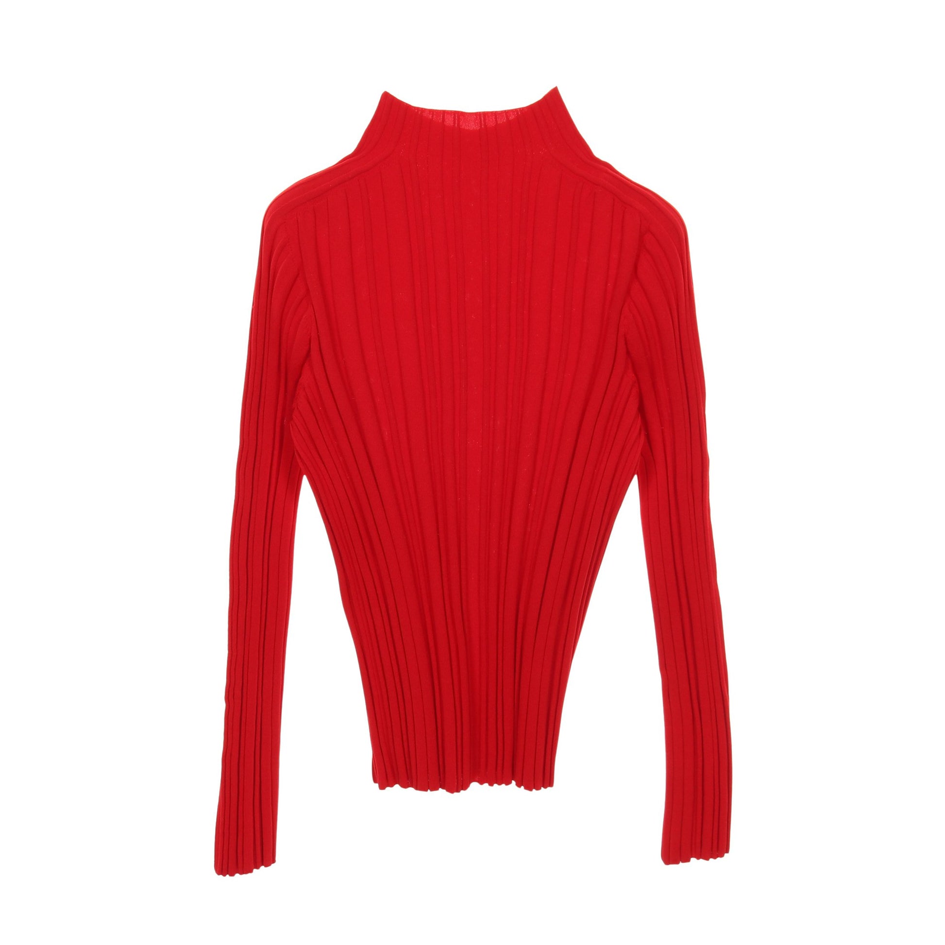 RIB KNIT ニット ハイネック レッド プリーツプリーズ トップス PLEATS PLEASE