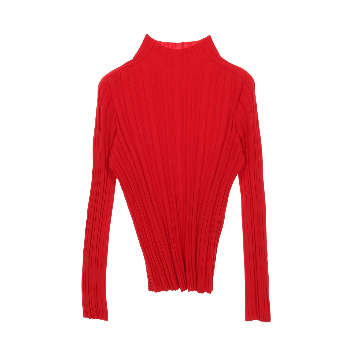 RIB KNIT ニット ハイネック レッド プリーツプリーズ トップス PLEATS PLEASE