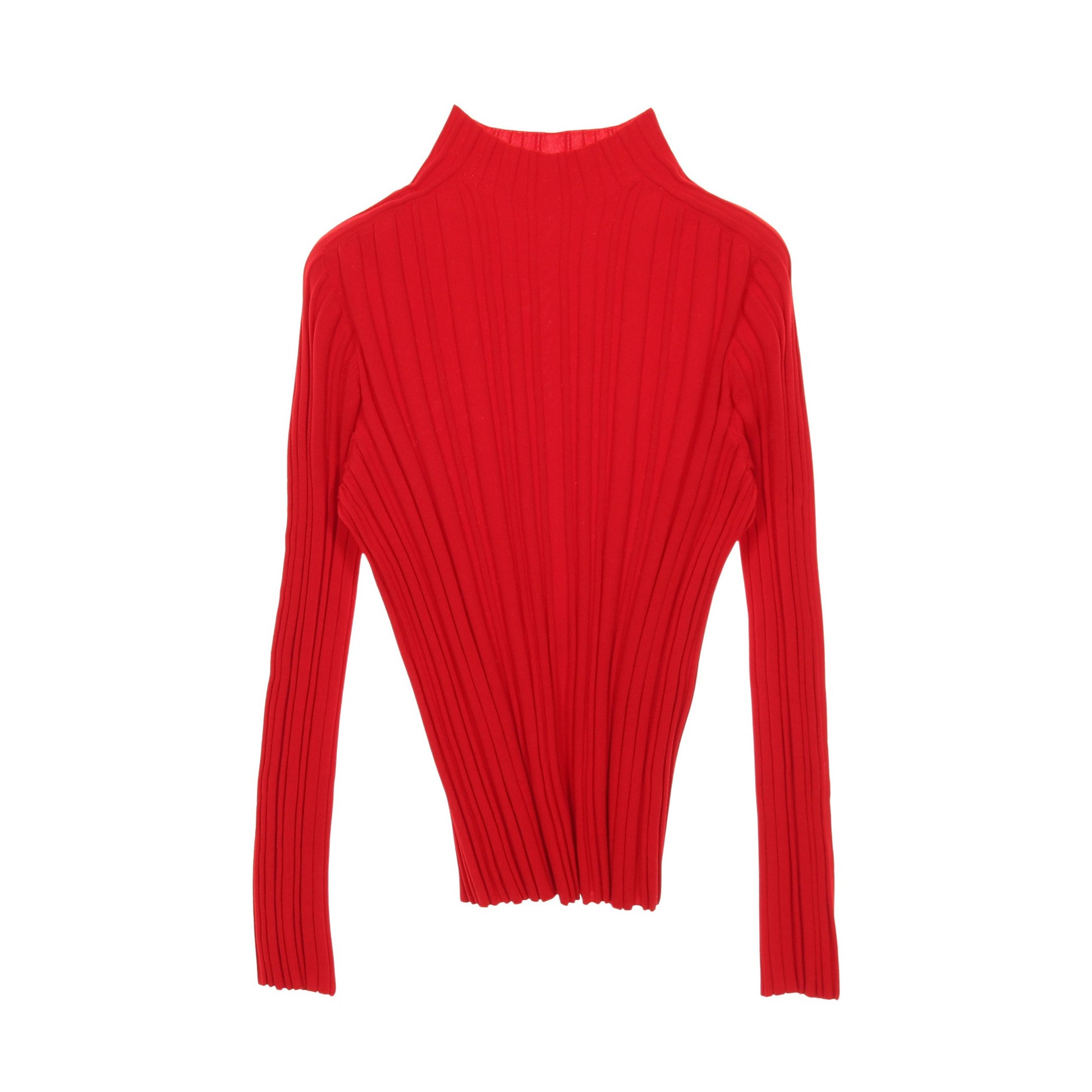 RIB KNIT ニット ハイネック レッド プリーツプリーズ トップス PLEATS PLEASE