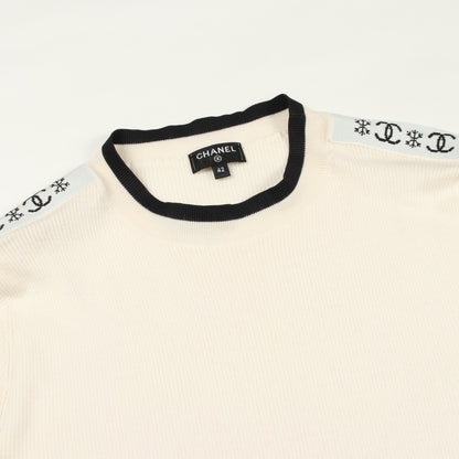 ココマーク ニット カシミヤ オフホワイト ブラック シャネル トップス CHANEL