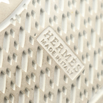 パンチング ハイカットスニーカー レザー ホワイト エルメス シューズ HERMES