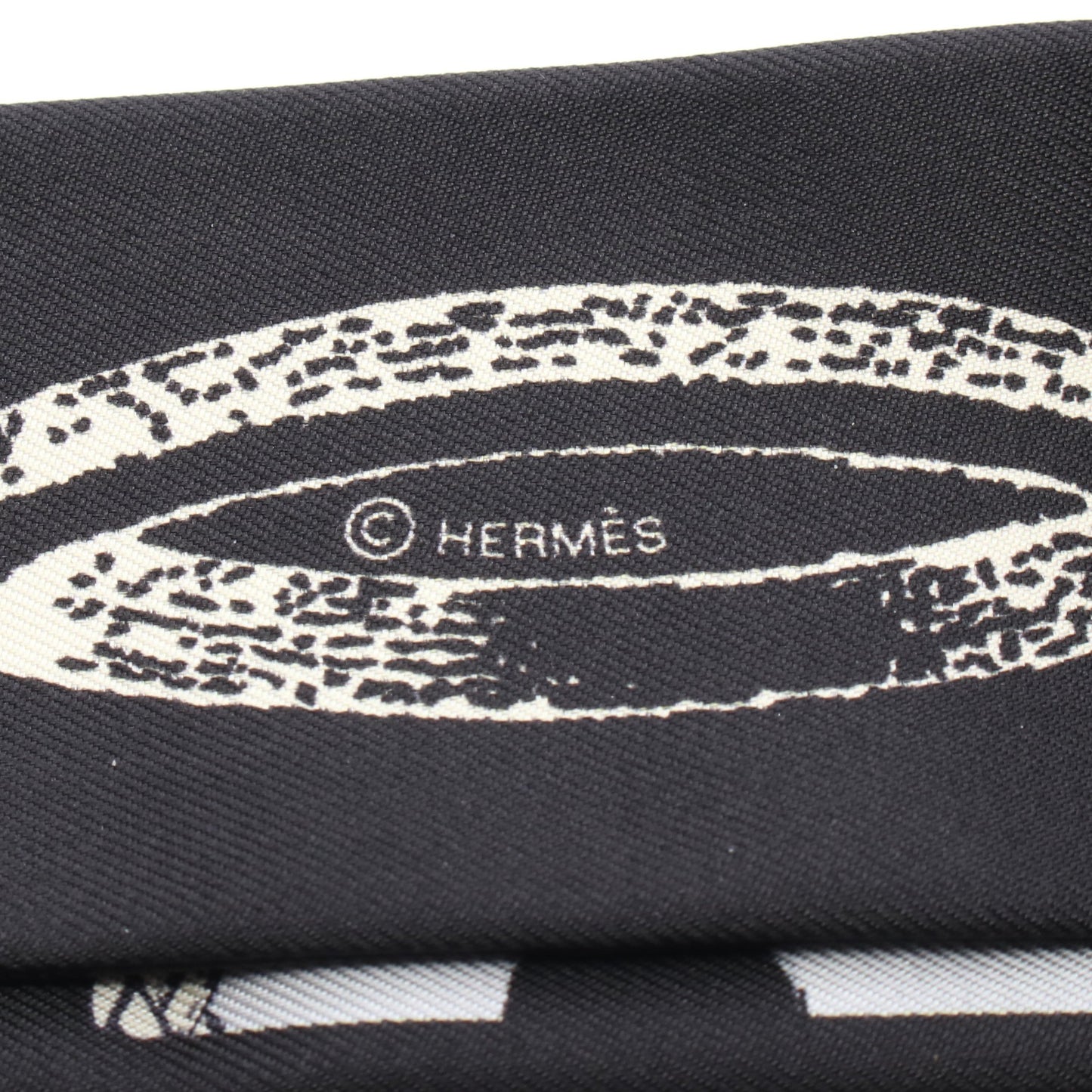 ツイリー BRIDES A BLOCK リボン スカーフ シルク ブラック グレー マルチカラー エルメス 財布・小物 HERMES
