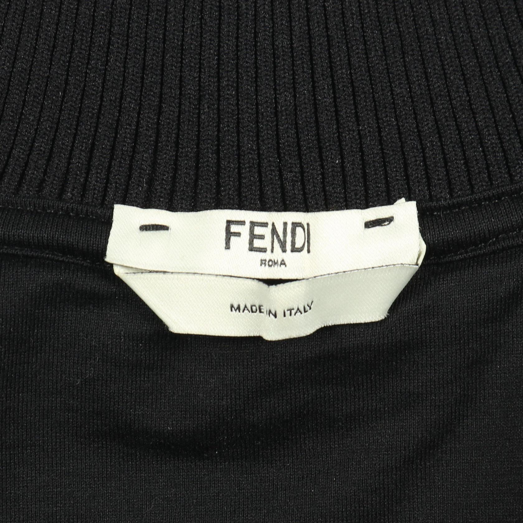 FFロゴ トラックジャケット コットン ブラック ベージュ フェンディ アウター FENDI