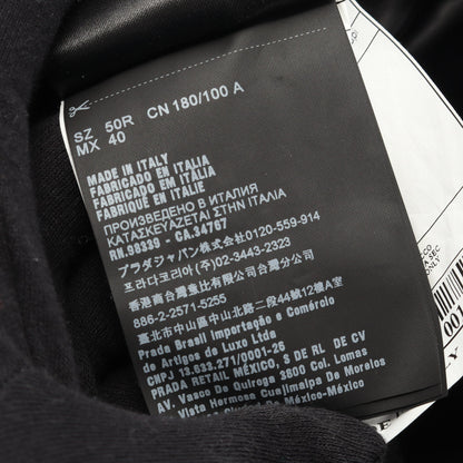 チェスターコート ウール アンゴラ ブラック プラダ アウター PRADA