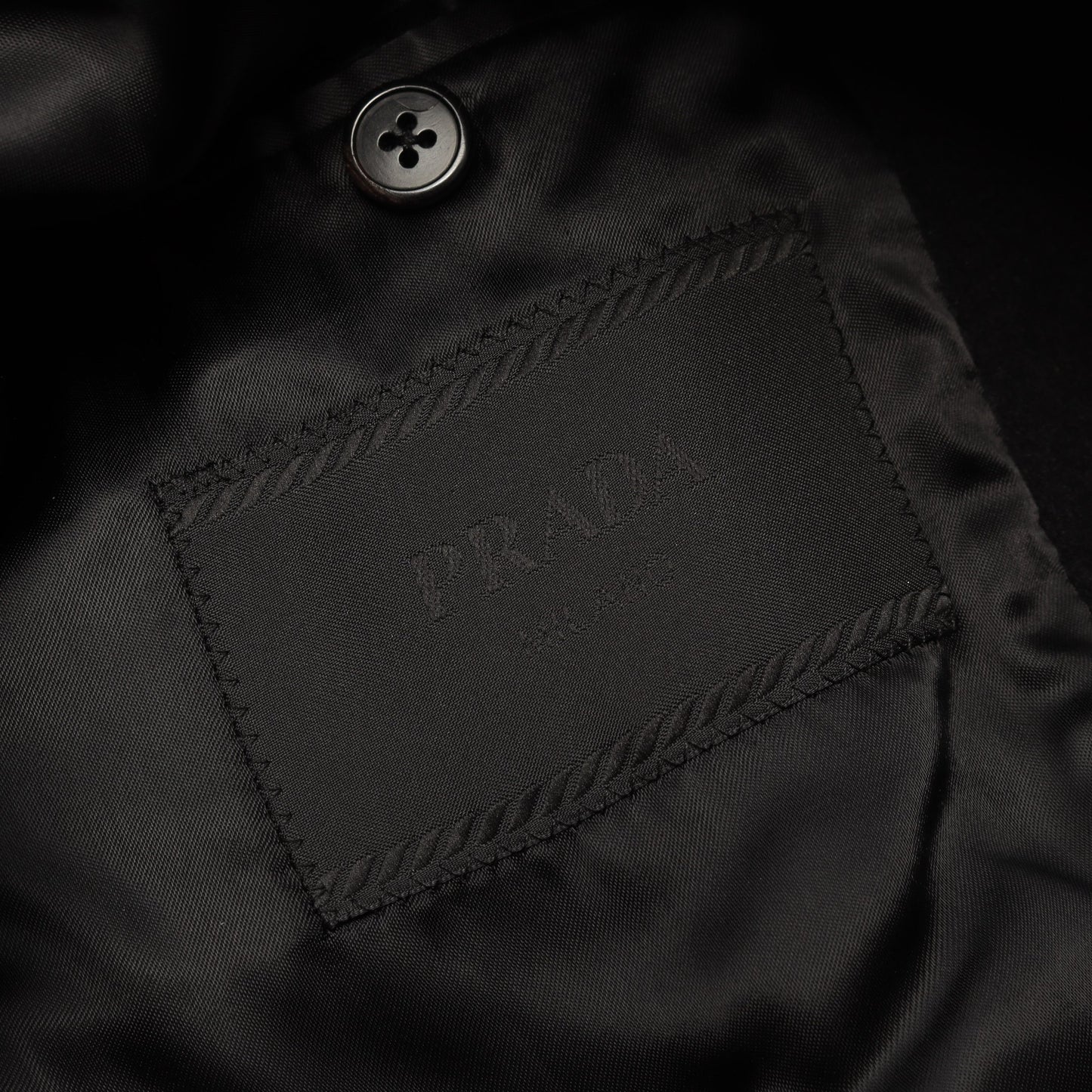 チェスターコート ウール アンゴラ ブラック プラダ アウター PRADA