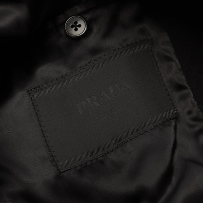 チェスターコート ウール アンゴラ ブラック プラダ アウター PRADA