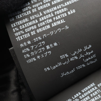 チェスターコート ウール アンゴラ ブラック プラダ アウター PRADA